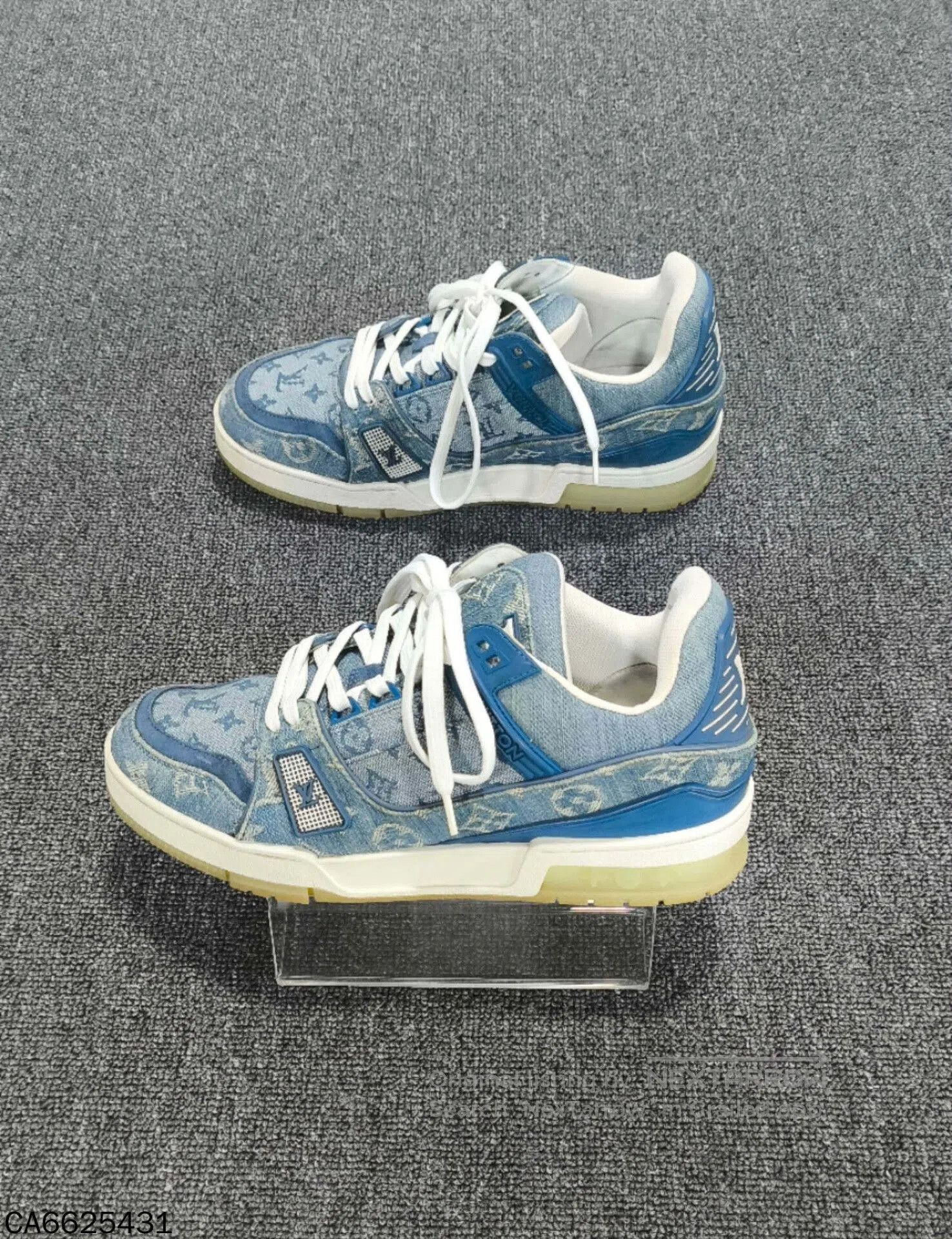 Louis Vuitton Louis Vuitton Blue Denim Trainer. Size US 6 / EU 39 - 4 Thumbnail