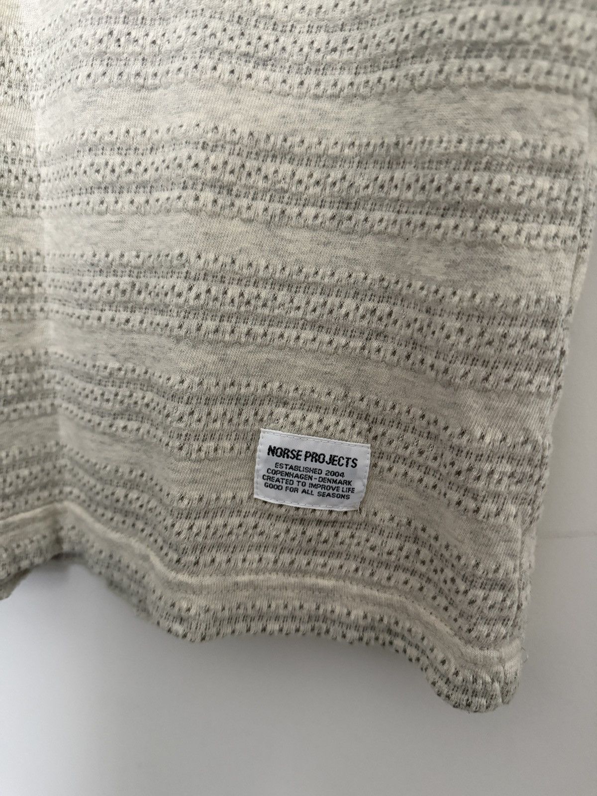 Norse Projects Norse Projects Niels Indigo Texture Stripe T Shirt Size US S / EU 44-46 / 1 - 2 Thumbnail
