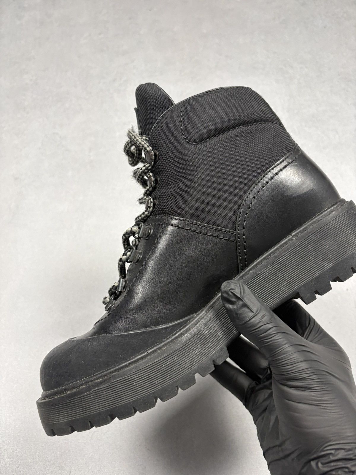 Prada Prada Milano Leather Hiking Combat Boots Lug Sole 3T 5920 Size US 8.5 / IT 38.5 - 19 Thumbnail
