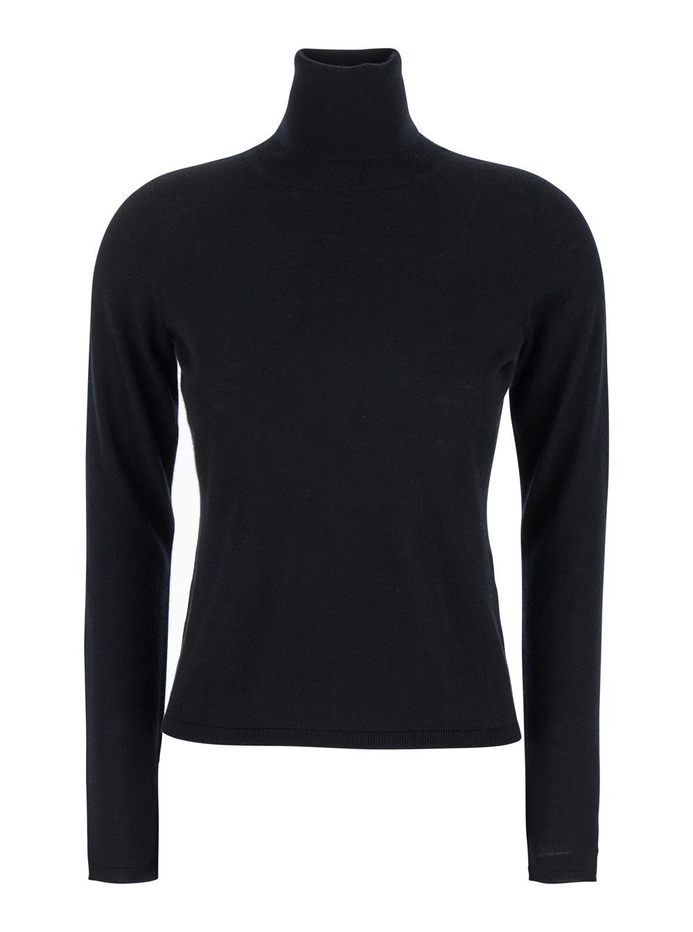 'Adda' Black High Neck Sweater in Cashmere Woman