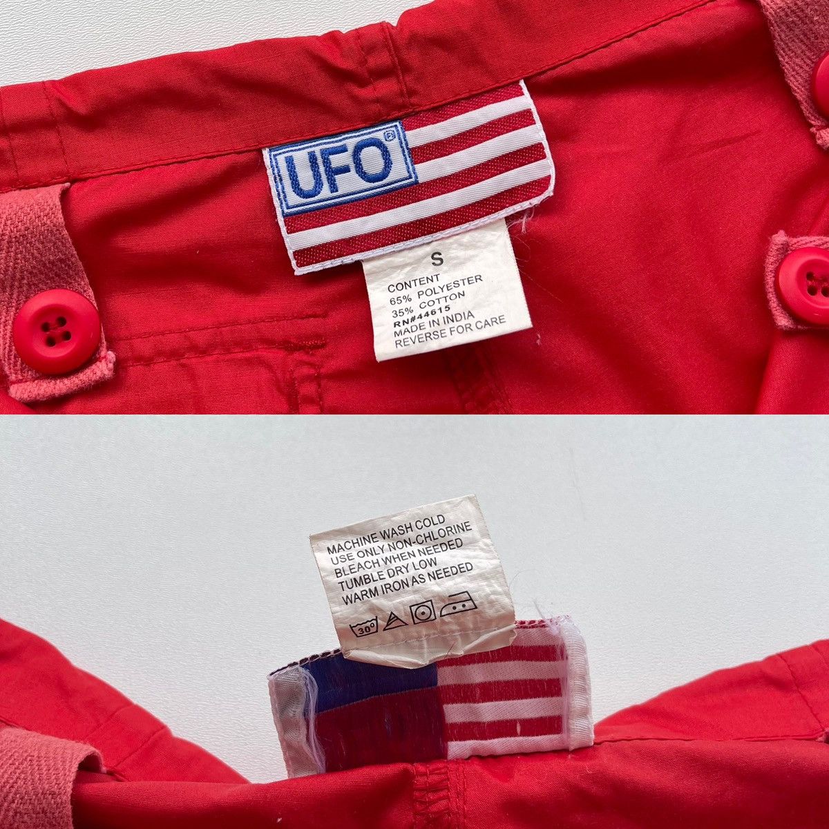 Vintage UFO Vintage Baggy Cargo Pants Red Y2K Size US 30 / EU 46 - 9 Thumbnail