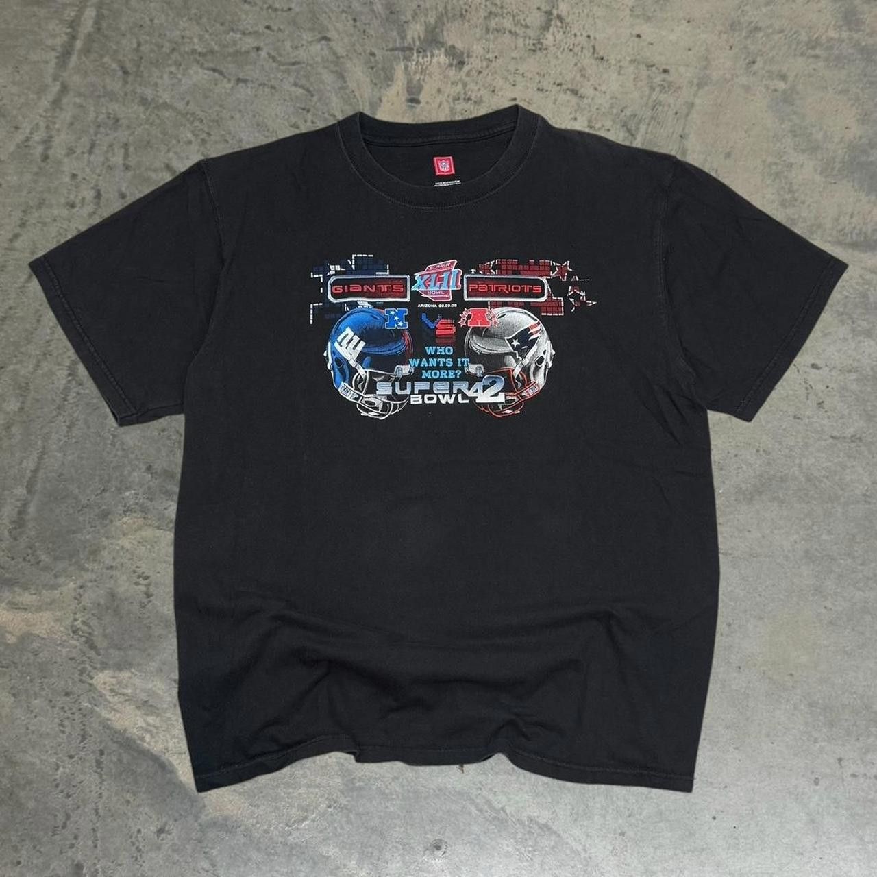 NFL × Vintage Vintage Y2K Super Bowl XLII Giants vs. Patriots T-Shirt Size US L / EU 52-54 / 3 - 2 Thumbnail