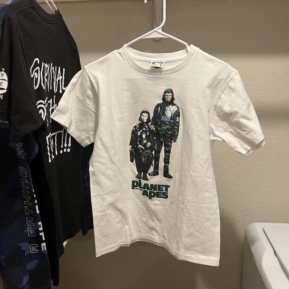 Bape 2014 Bape x plane of the apes t shirt Size US S / EU 44-46 / 1 - 1 Thumbnail