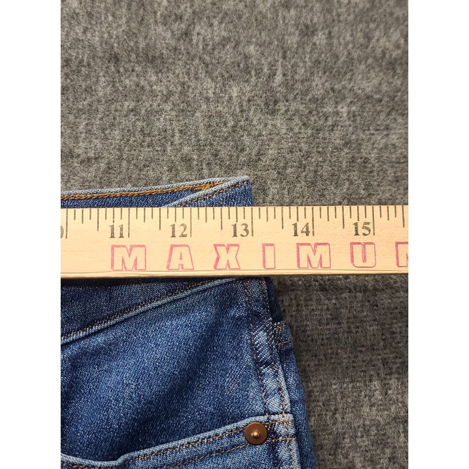 Madewell Madewell Jeans Womens 25x29 Stovepipe Slim Fit Straight Leg High Rise Distressed Blue Denim Size 42" / US 20 - 4 Thumbnail