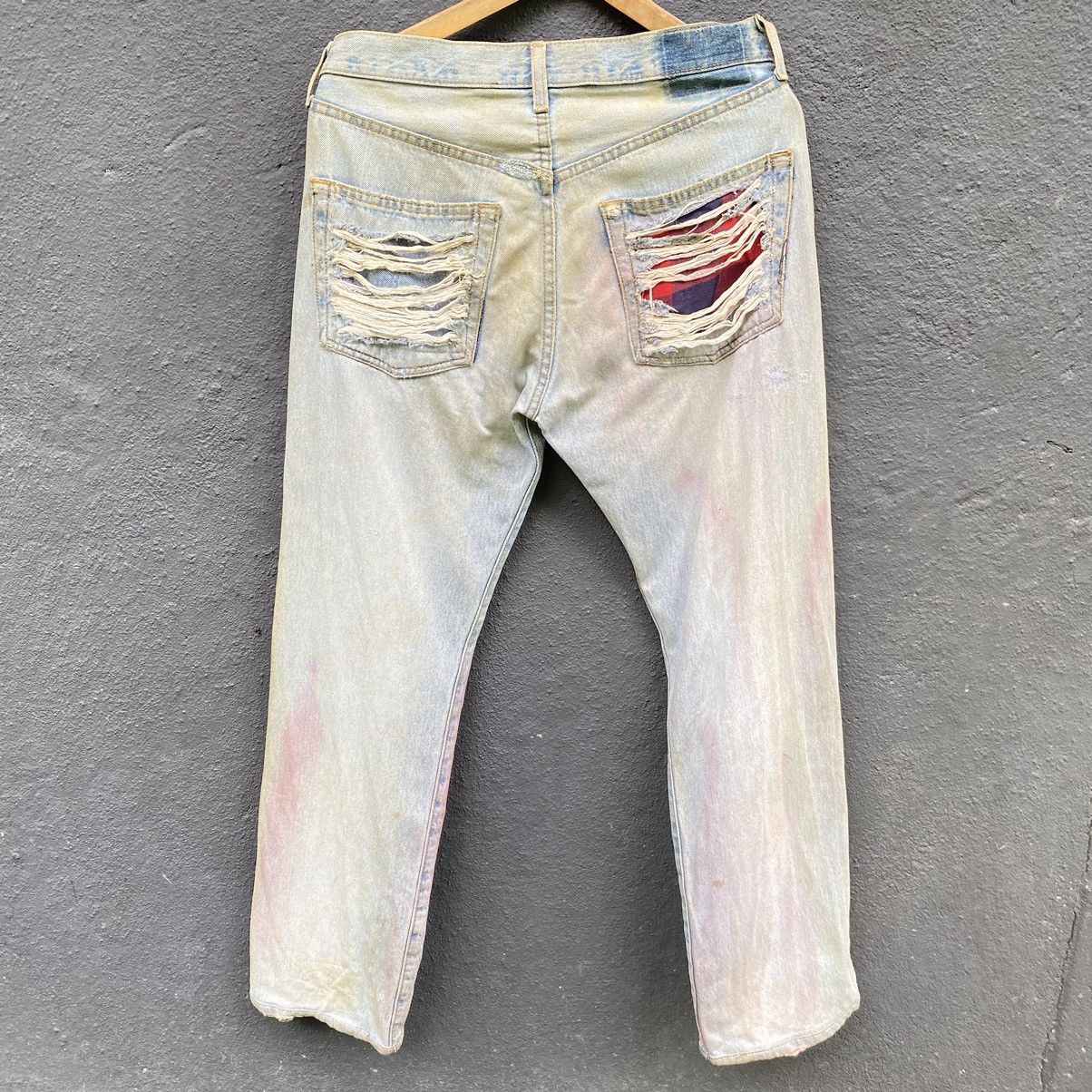 Vintage THRASHED Vintage Distressed Punk ERD GRUNGE LGB JEANS Size US 31 - 2 Thumbnail