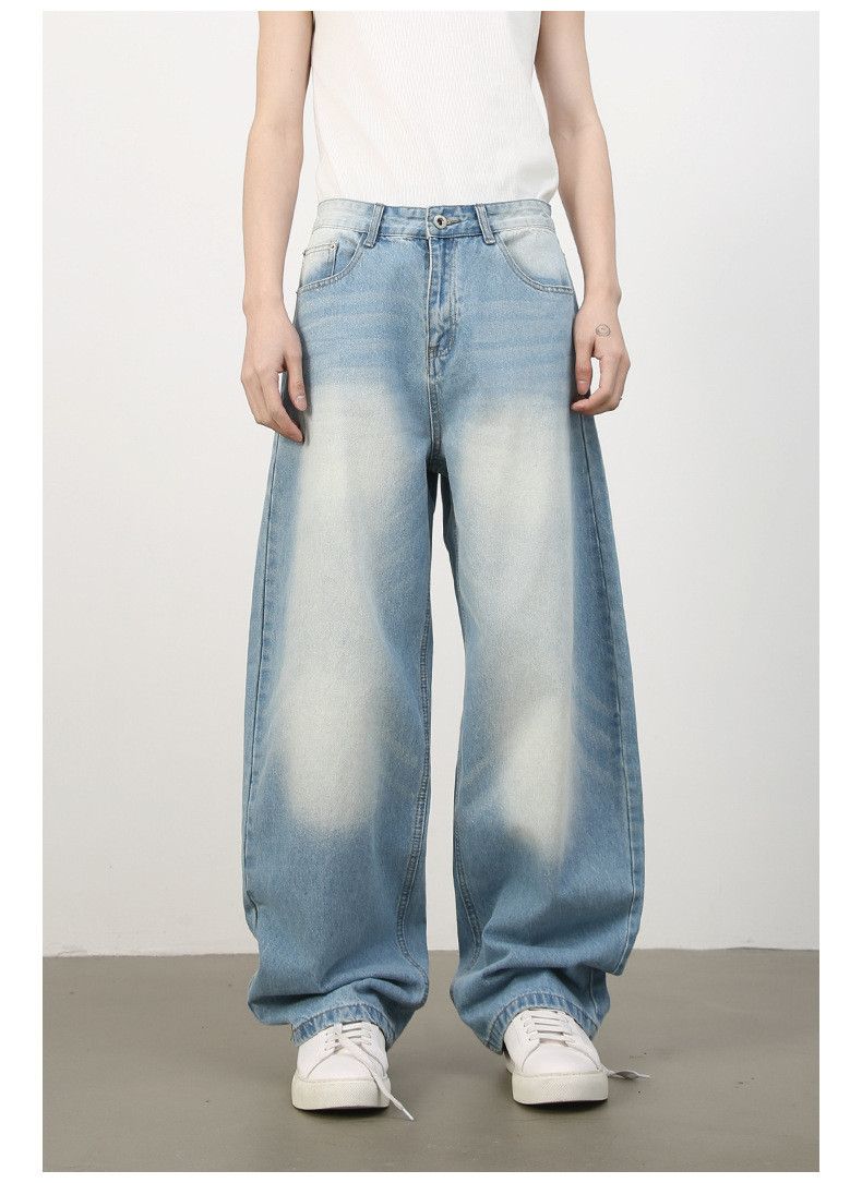 Japanese Brand × Jean American retro wide-leg loose distressed scimitar jeans Size US 32 / EU 48 - 1 Thumbnail
