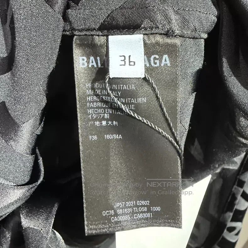 Balenciaga Balenciaga Full Logo Letter Silk Shirt Size XS / US 0-2 / IT 36-38 - 5 Thumbnail
