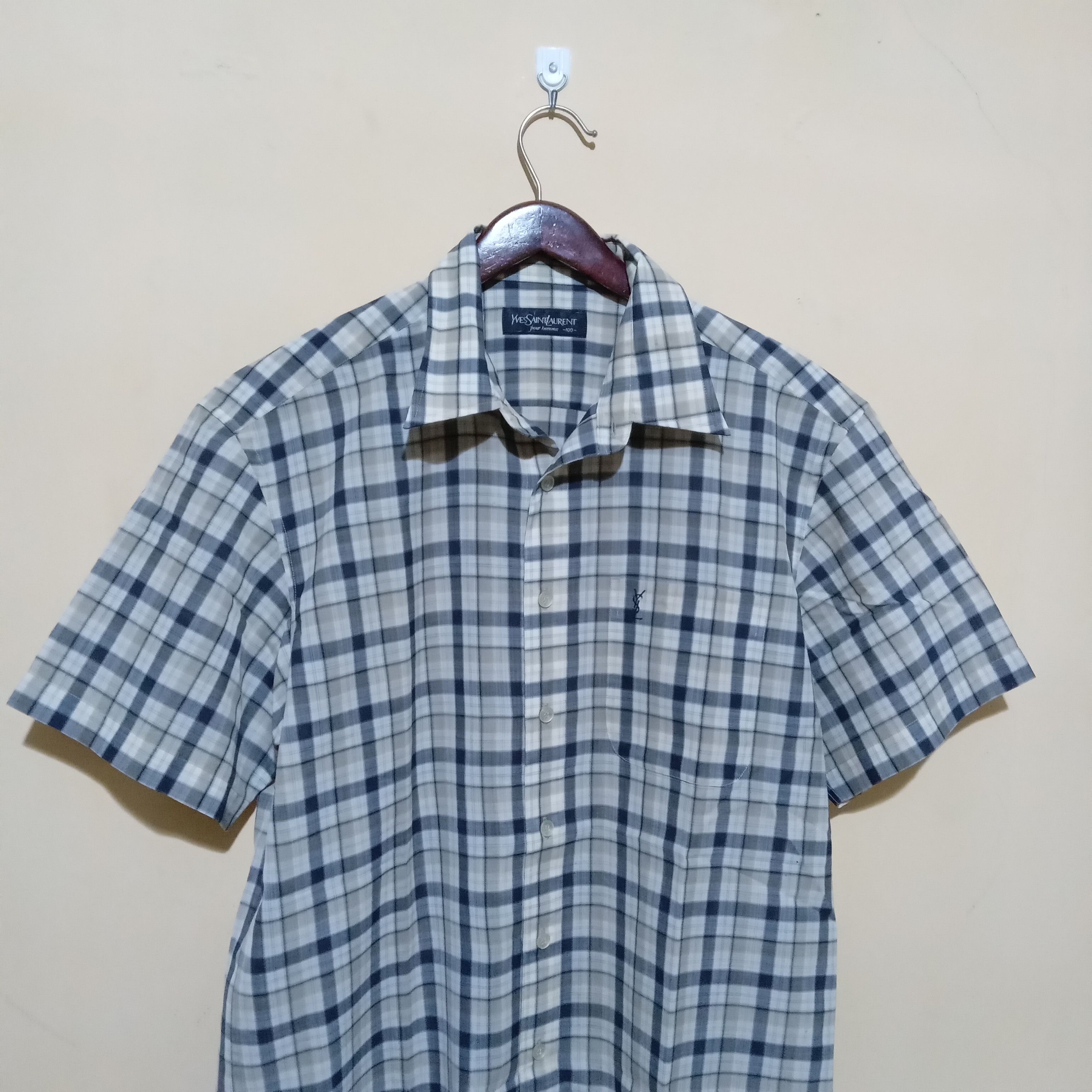 Vintage × Yves Saint Laurent Yves saint laurent shirt YSL Size US L / EU 52-54 / 3 - 3 Thumbnail