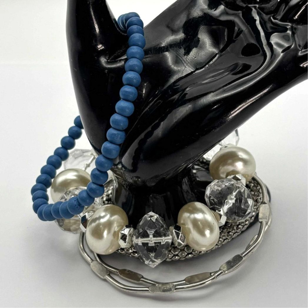Other Blue & Silver Pearl Bracelet Bundle Size ONE SIZE - 1 Thumbnail