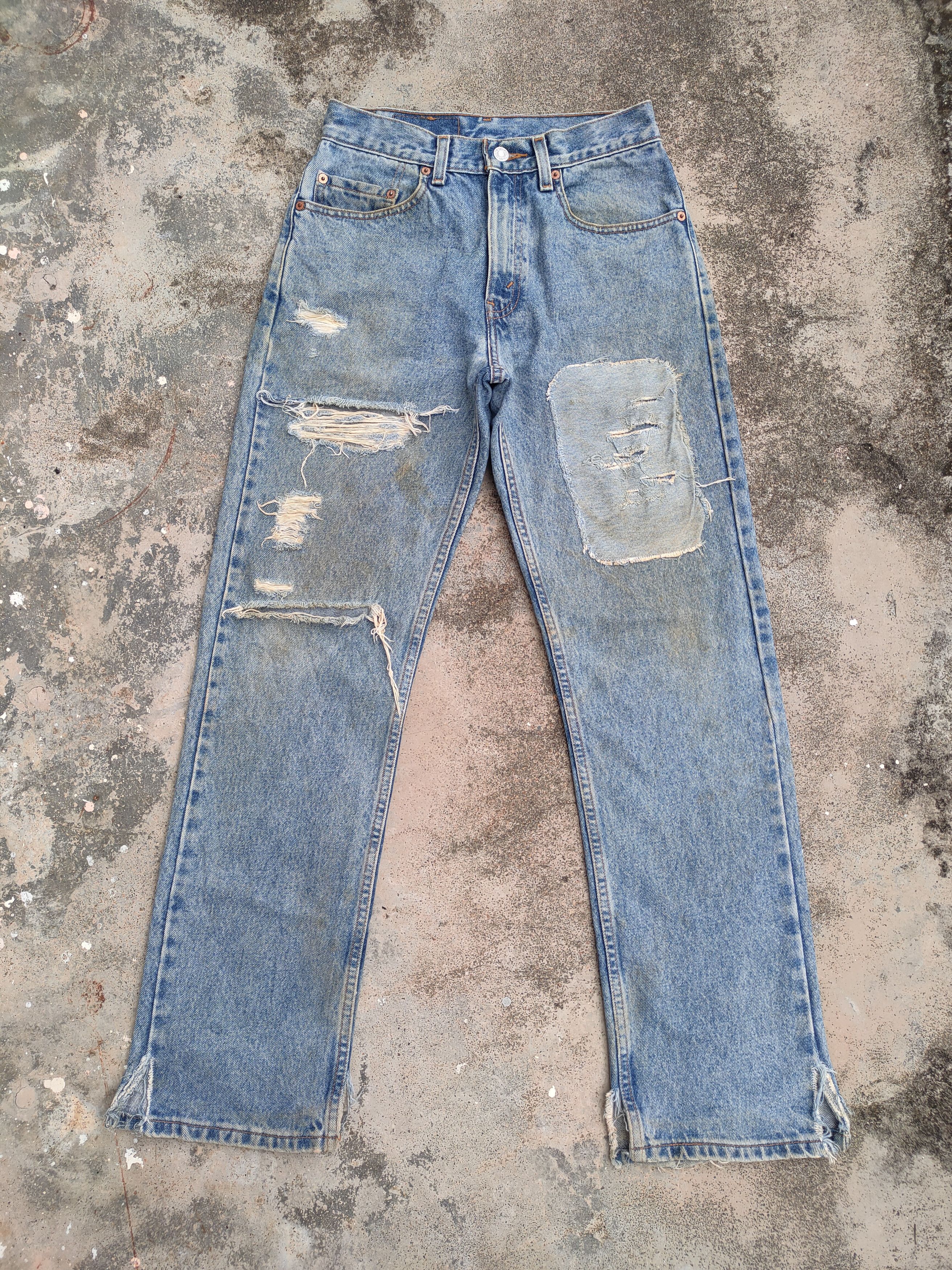 Levi's × Vintage VINTAGE LEVI'S 505 MEXICO RIPPED JEANS DENIM PANTS Size US 28 / EU 44 - 1 Thumbnail