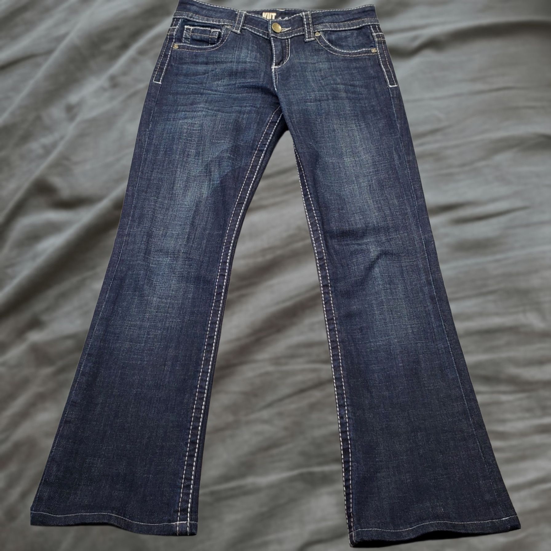 Vintage Nike KUT from the Kloth Bootcut Jeans Womens 4 Blue Denim High Rise EUC Size 27" / US 4 / IT 40 - 1 Thumbnail