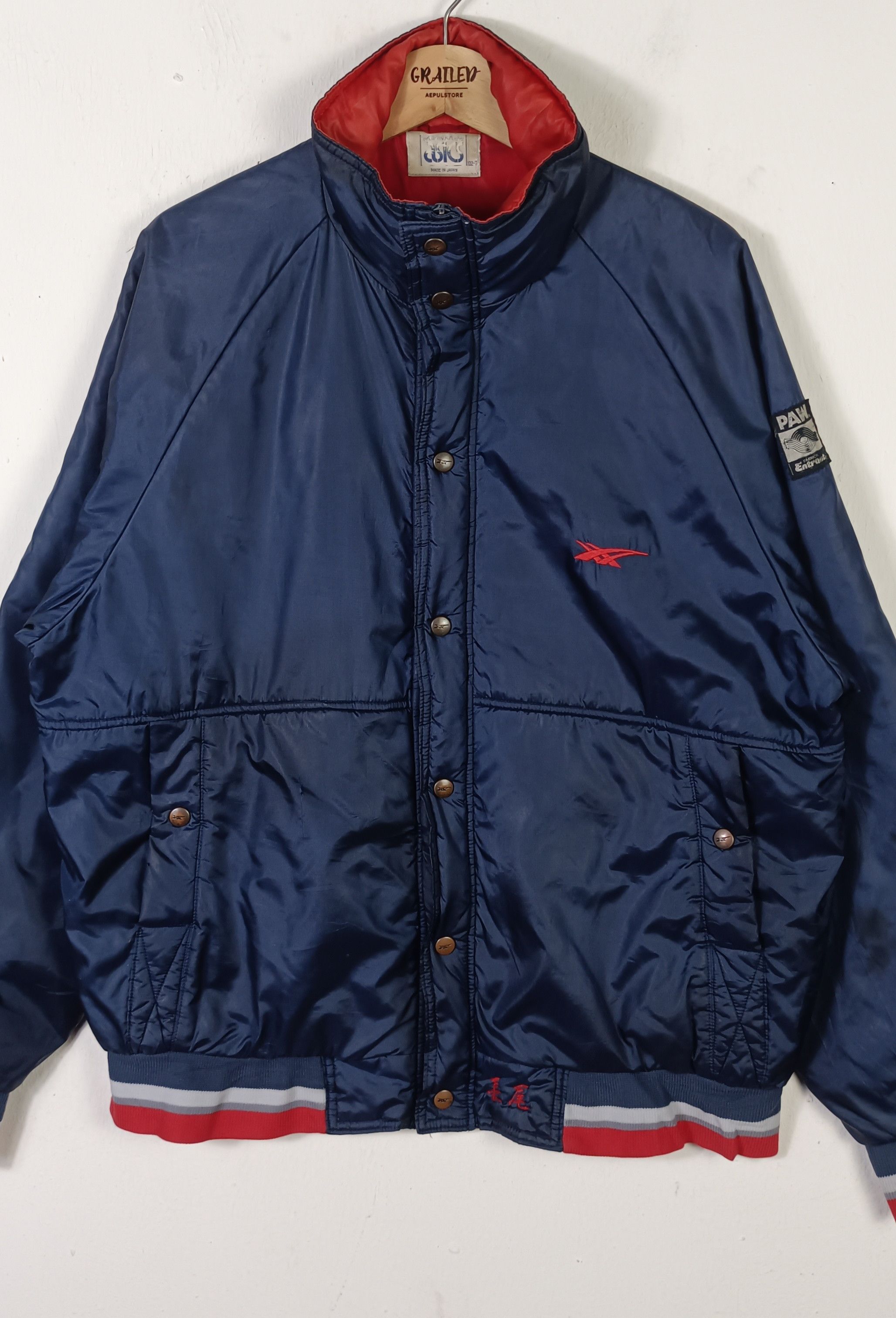 Asics × Japanese Brand × Sports Specialties Vintage Asics Paw Entrant Bomber Jacket Size US L / EU 52-54 / 3 - 4 Thumbnail