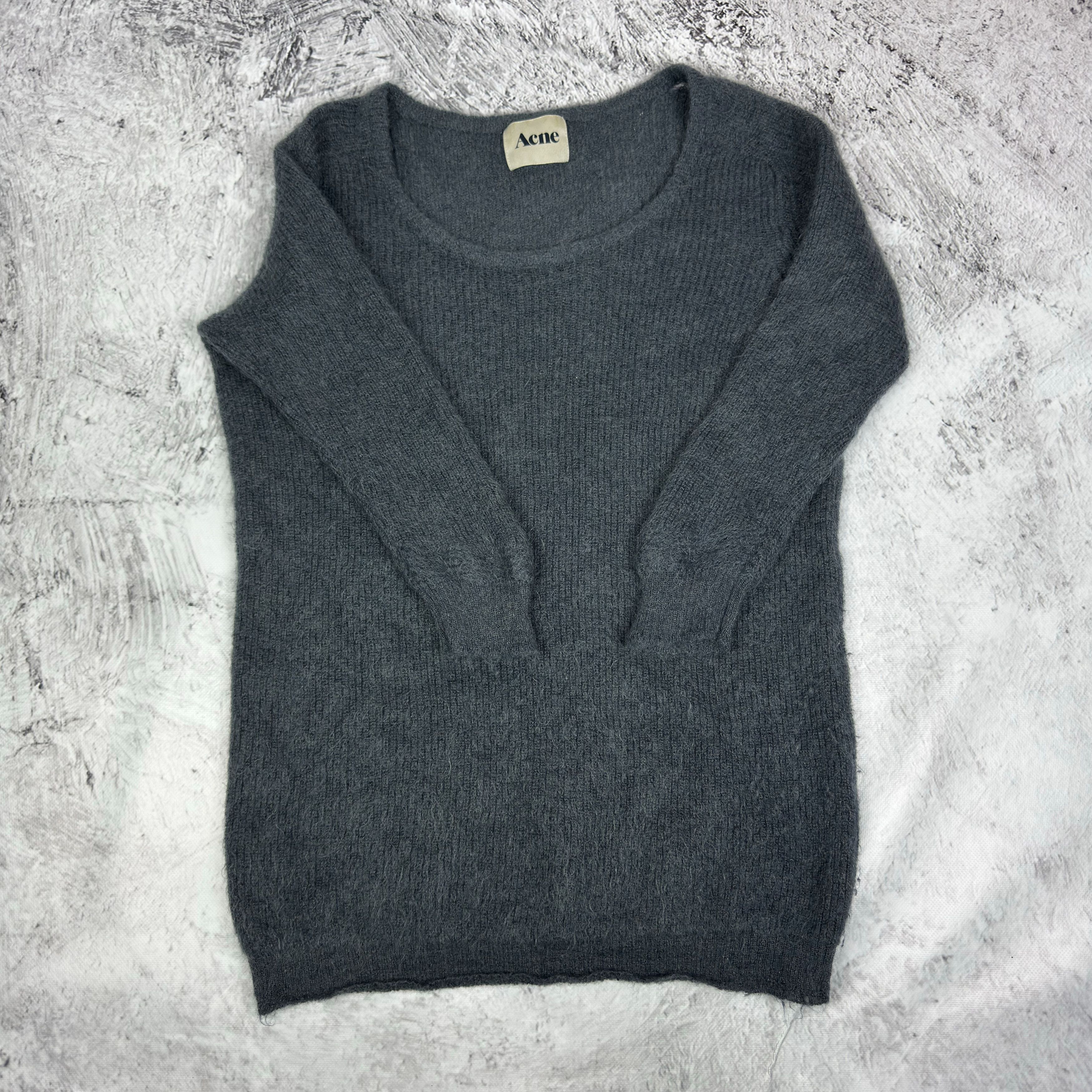 Acne Studios Acne Women's blue Suede Mohair Knitted Pullover Sweater M Size M / US 6-8 / IT 42-44 - 1 Thumbnail