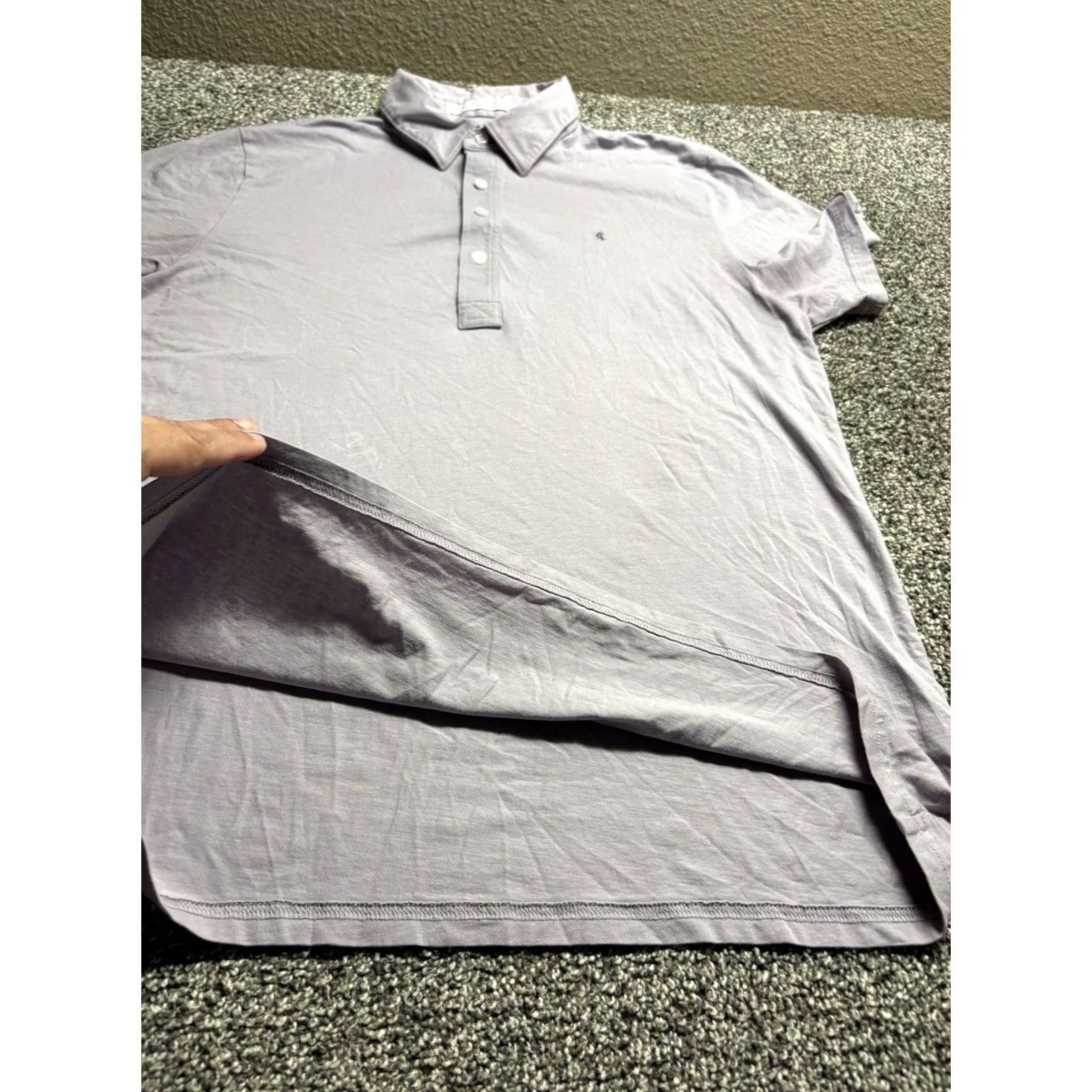 Vintage Criquet Polo Shirt Mens XL Purple Lavender Short Sleeve Slim Fit Stretch Golf Shirt Size US XL / EU 56 / 4 - 7 Thumbnail
