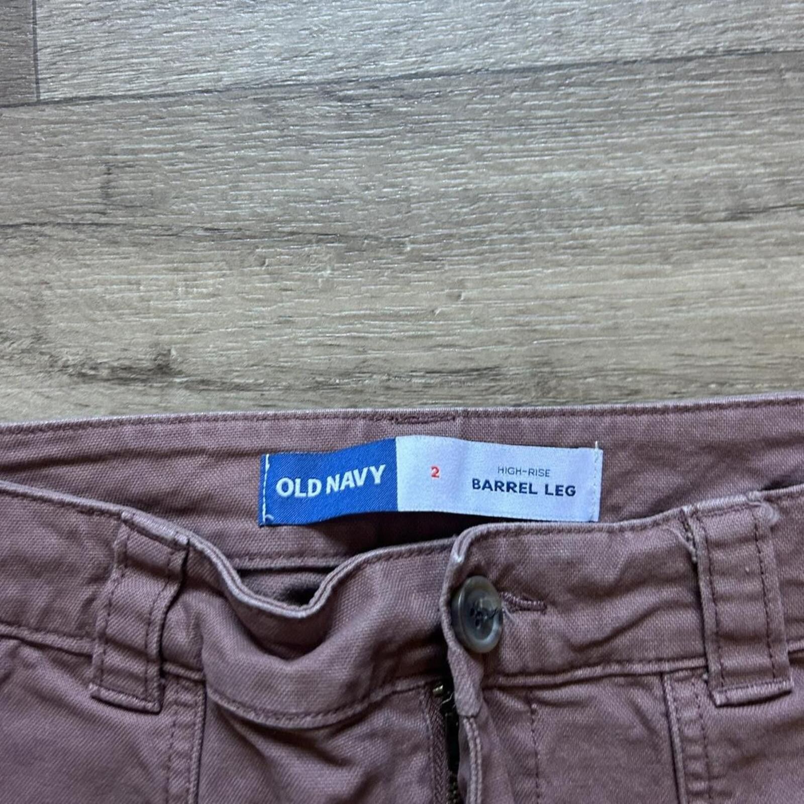 Old Navy Brown Old Navy high-waisted barrel leg jeans Size 2 denim Size 26" / US 2 / IT 38 - 4 Thumbnail