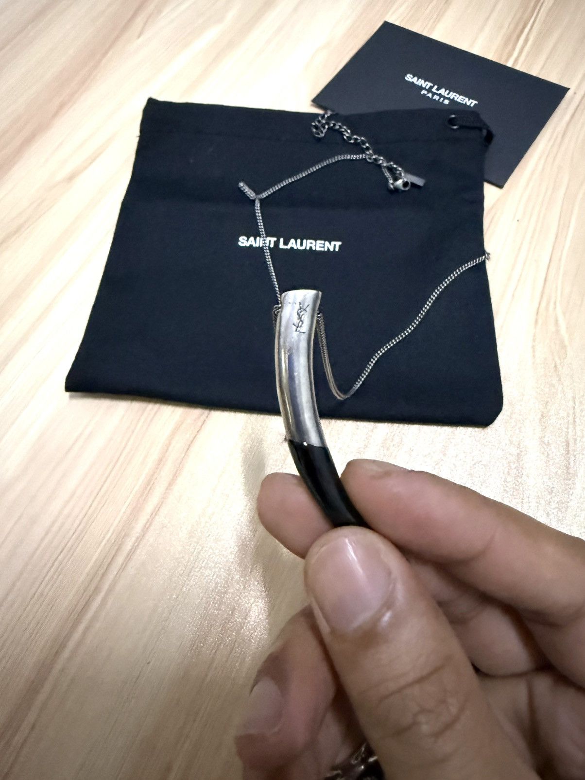 Saint Laurent Paris Saint Laurent horn mombasa pendant necklace Size ONE SIZE - 2 Thumbnail