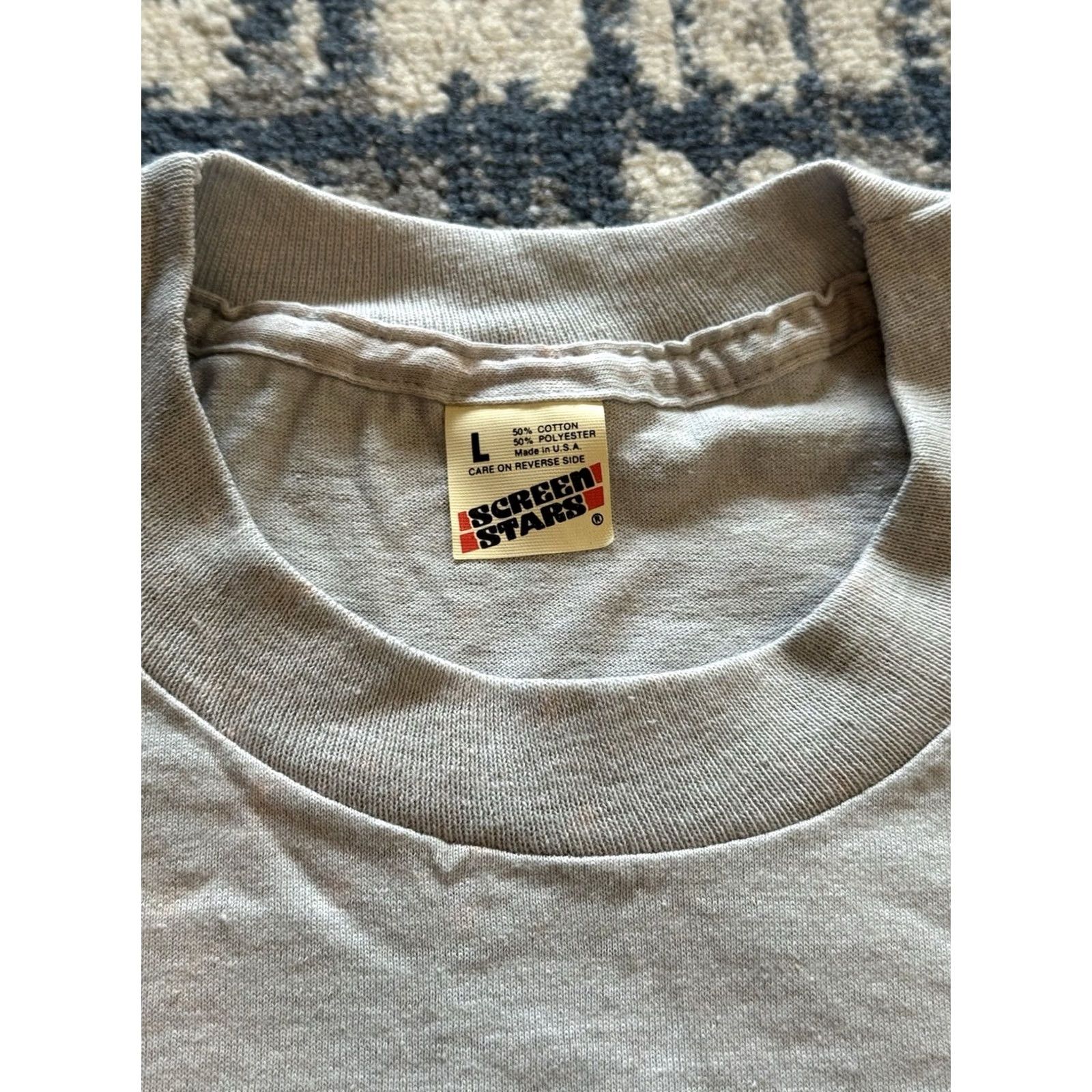 Vintage VINTAGE Screen Stars T-Shirt 80s Irish Northern Aid L Gray The Troubles Noraid Sinn Fein History Mens Size US L / EU 52-54 / 3 - 3 Thumbnail
