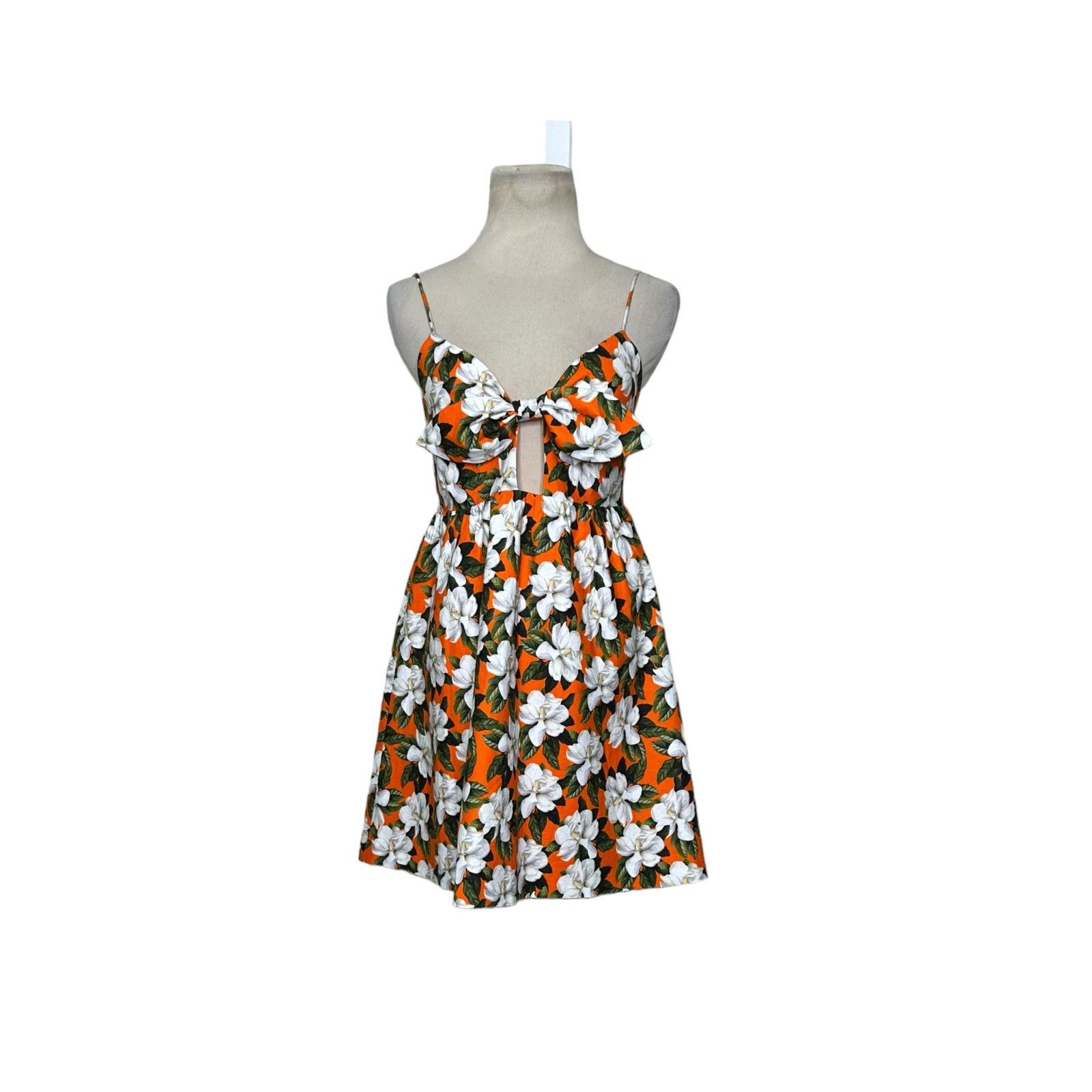 Alice + Olivia Alice + Olivia orange white floral mini dress size 2 Size XS / US 0-2 / IT 36-38 - 10 Thumbnail