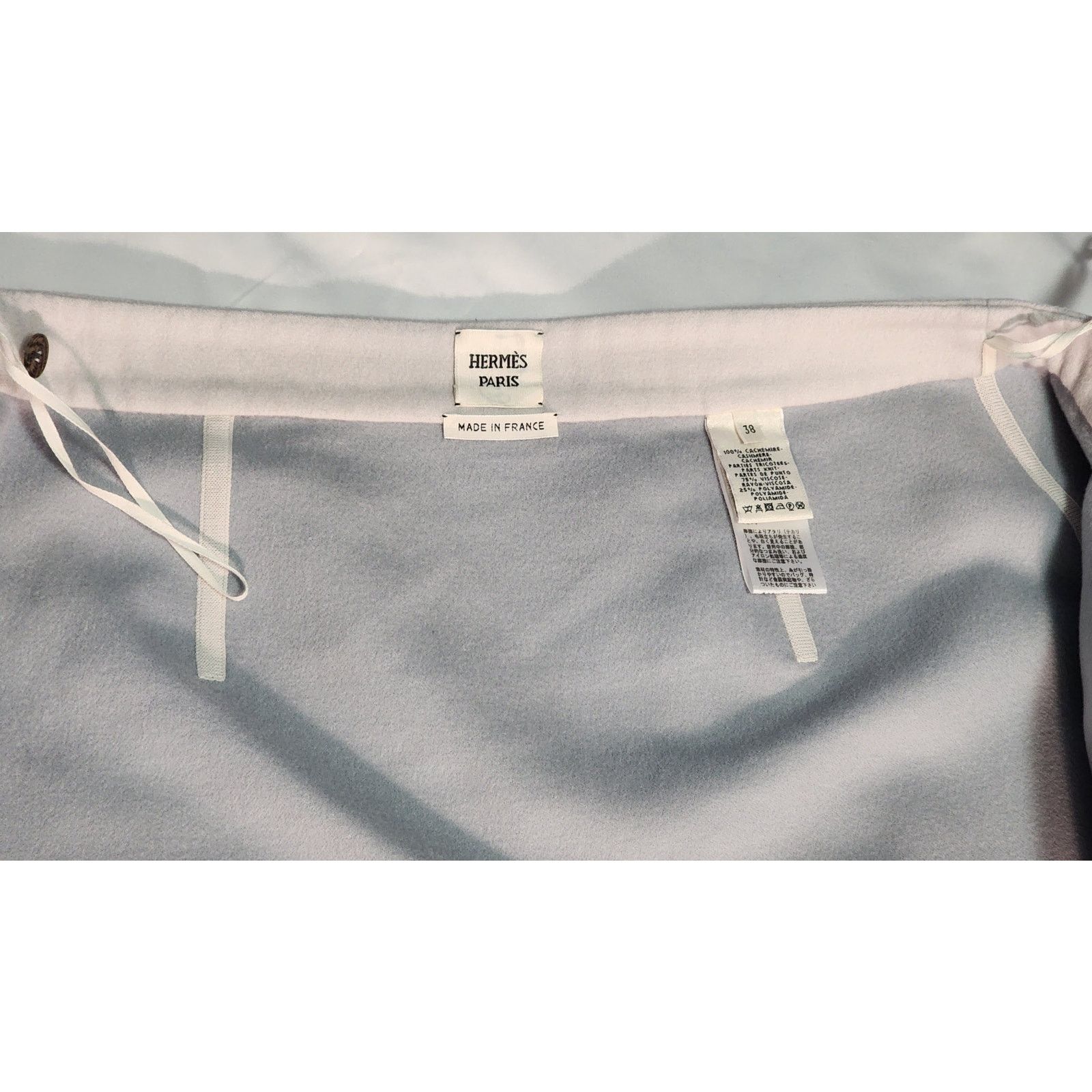 Hermes Authentic 100% Cashmere HERMES Skirt w Logo Sz 38 US 8 / 10 Size 30" / US 8 / IT 44 - 7 Thumbnail