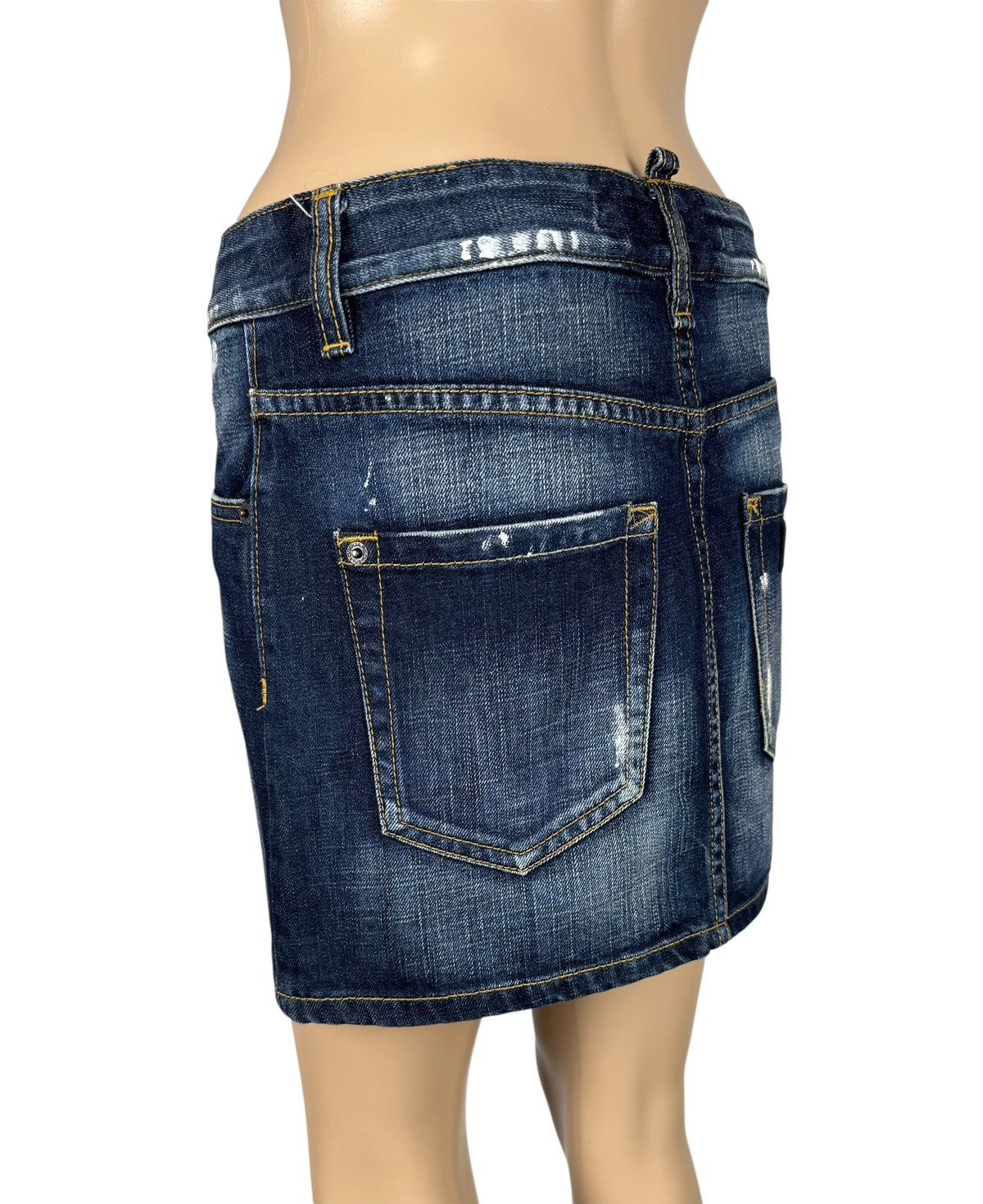 Dsquared2 Daquared Denim Mini Skirt Logo size XS Distressed Size 26" / US 2 / IT 38 - 9 Thumbnail