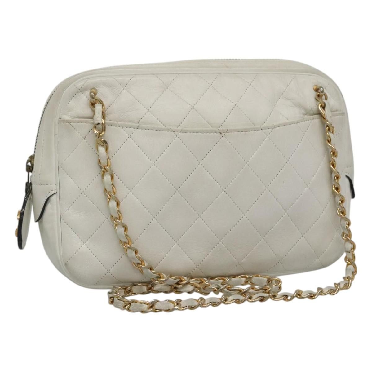 Chanel Camera White Leather Shoulder Bag (Pre-Owned) Size ONE SIZE - 1 Thumbnail