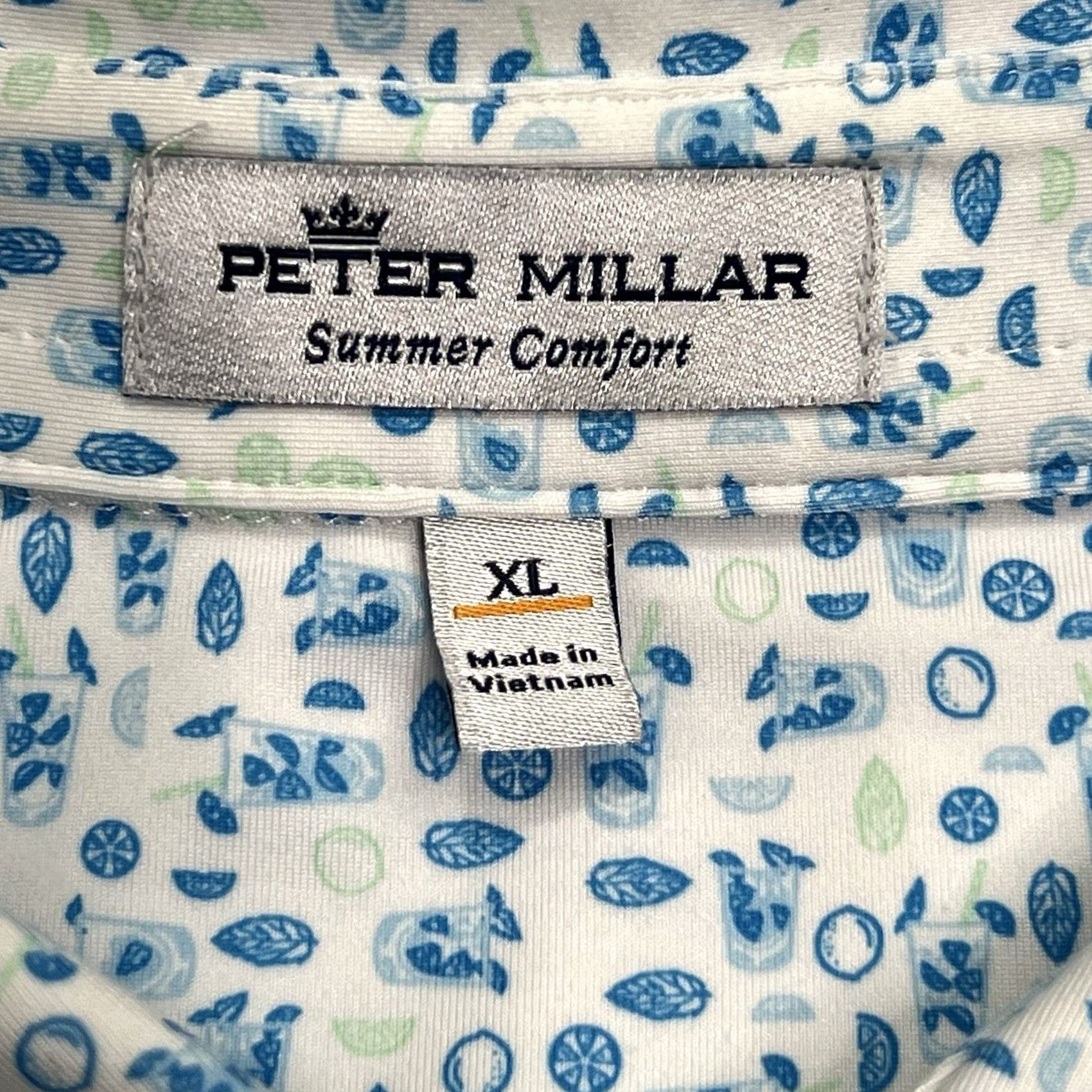 Peter Millar Peter Millar Summer Comfort Polo Shirt Men XL Blue All Over Drinks Embroidered OSU Golf Club Size US XL / EU 56 / 4 - 4 Thumbnail