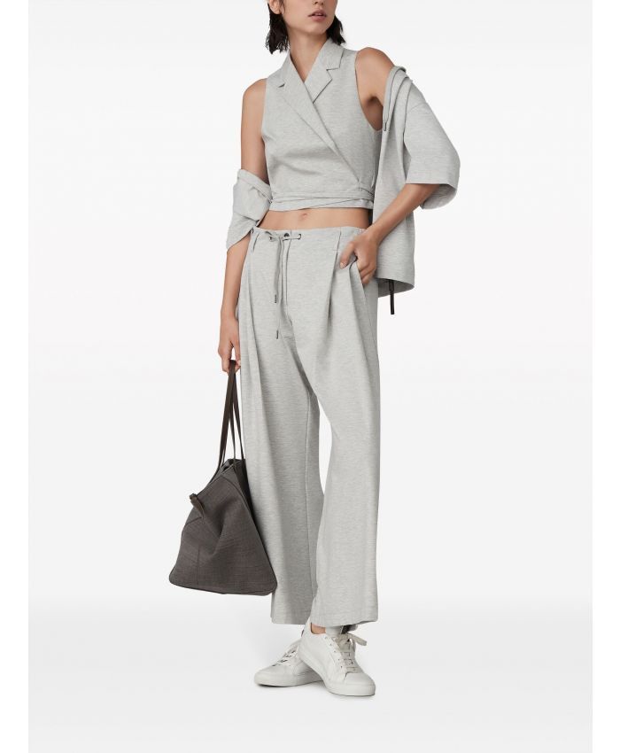 Brunello Cucinelli o1la1rc1a0425 Lady Sport Pants in Light Grey Size 27" / US 4 / IT 40 - 4 Thumbnail