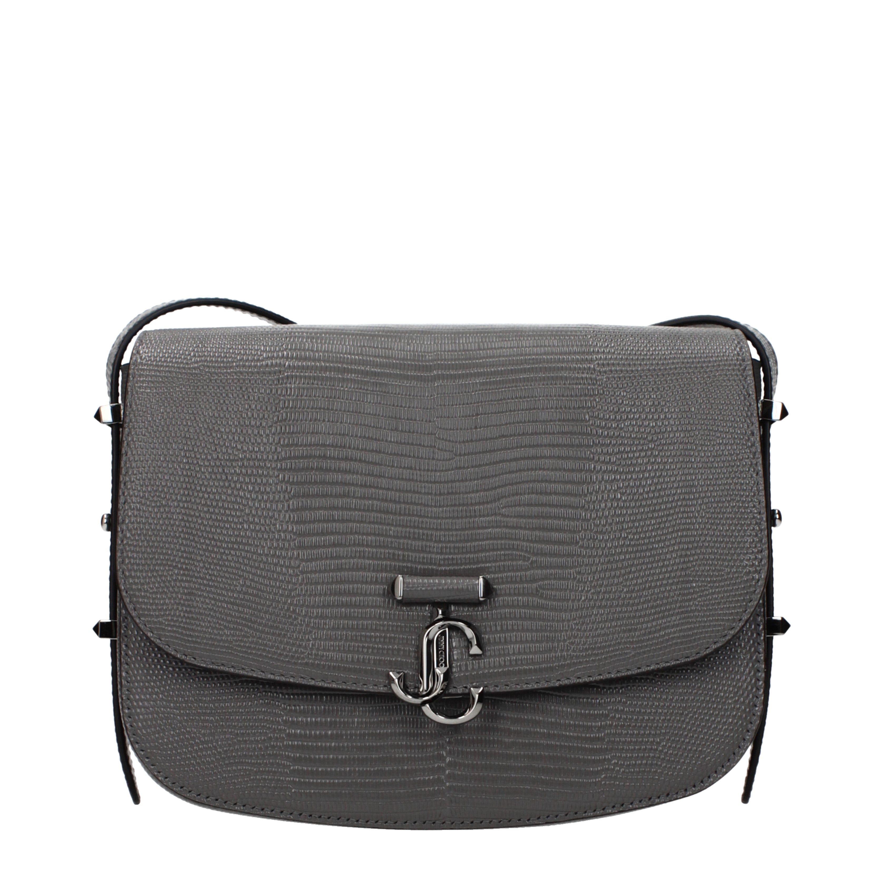Jimmy Choo Jimmy Choo Crossbody Bags Women Leather Gray/Rifle Size ONE SIZE - 1 Thumbnail