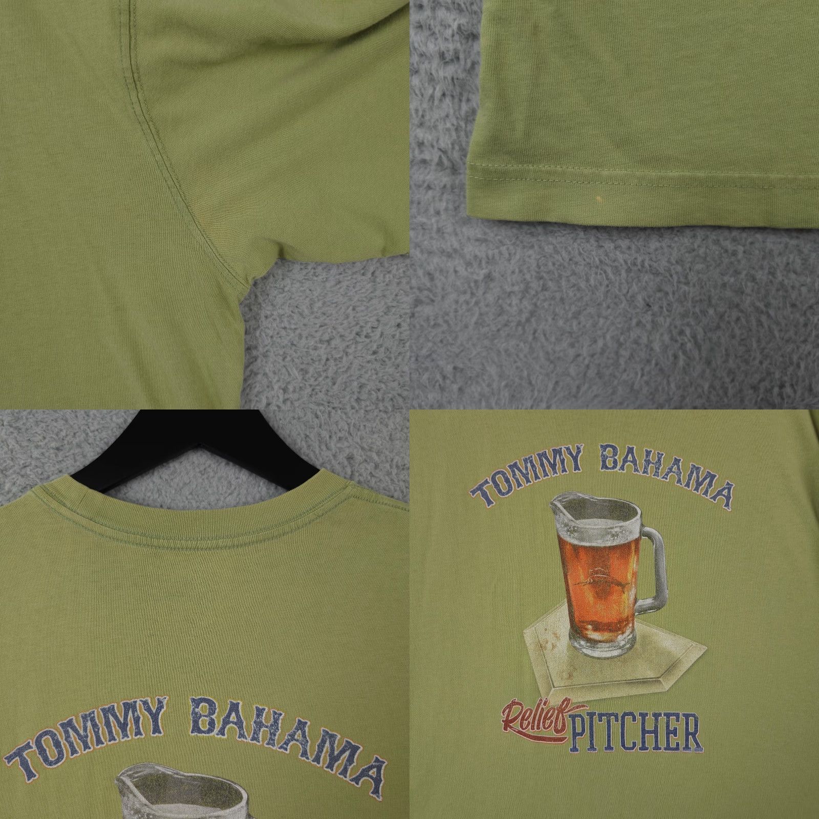 Tommy Bahama Tommy Bahama Shirt Mens M Green Relief Pitcher Beer Baseball Tee Grunge Shirt Vintage No N/A Size US M / EU 48-50 / 2 - 9 Thumbnail