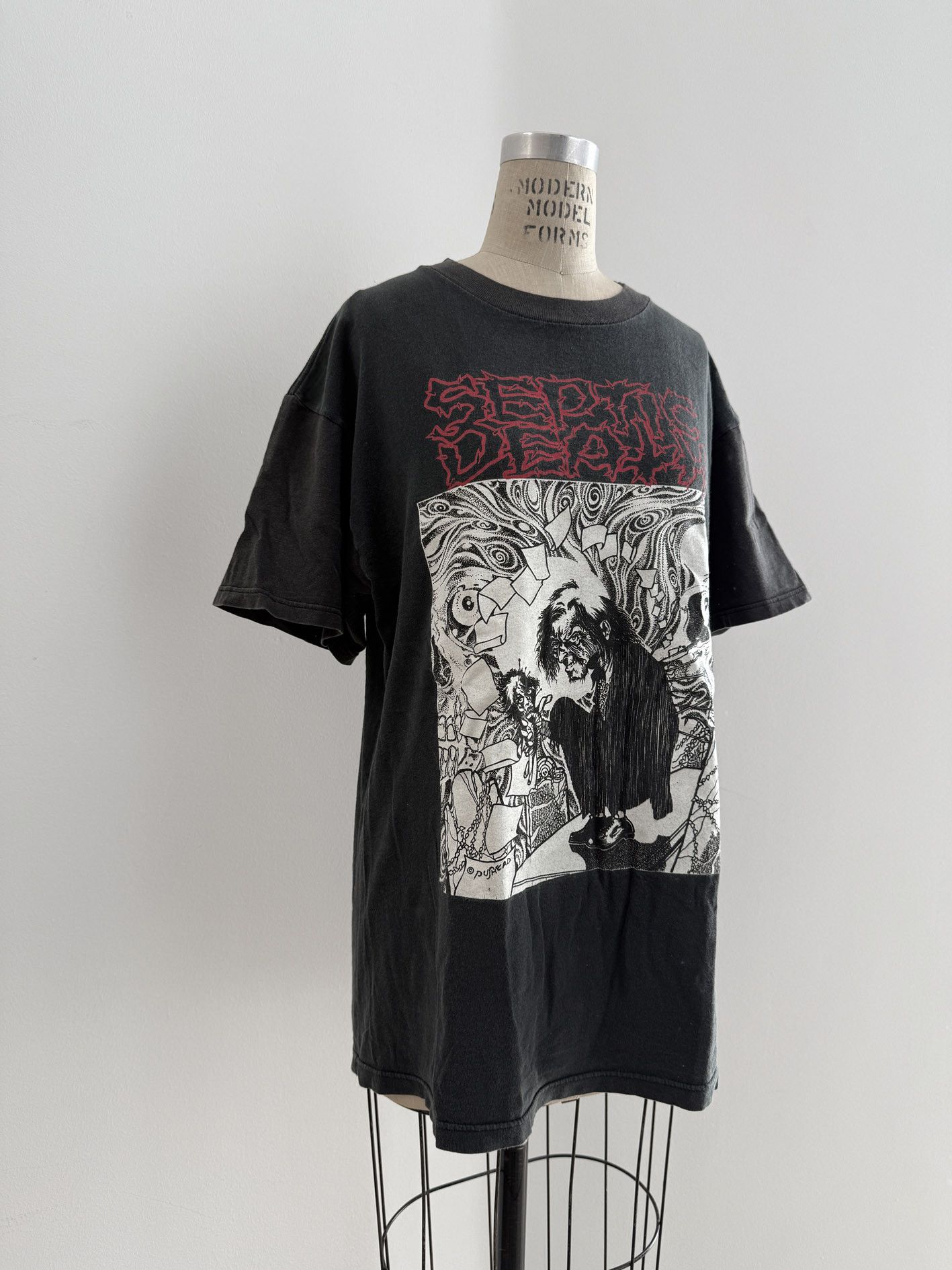 Vintage 90s Vintage Septic Death pushead T-shirt Size US L / EU 52-54 / 3 - 2 Thumbnail