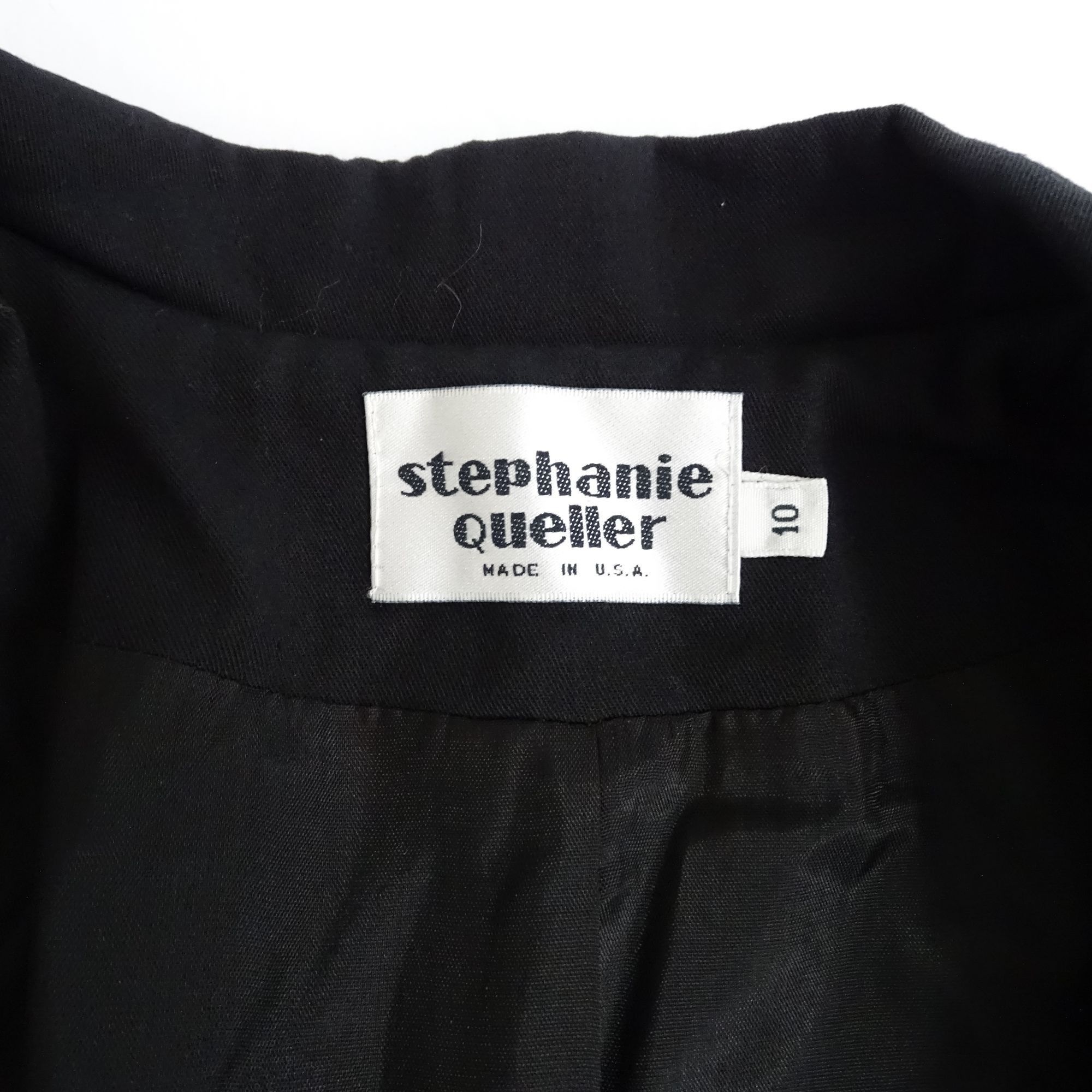 Vintage Vtg Stephanie Queller Black Blazer Jacket Women Size 10 Size L / US 10 / IT 46 - 7 Thumbnail