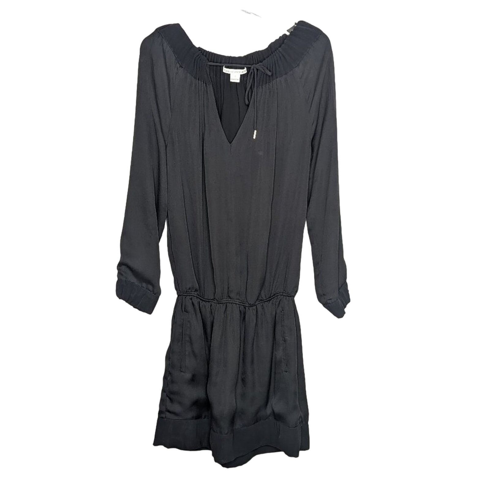 Diane von Furstenberg DVF Diane Von Furstenberg Black Mikino Pleated Mini Dress 0 Size XS / US 0-2 / IT 36-38 - 1 Thumbnail