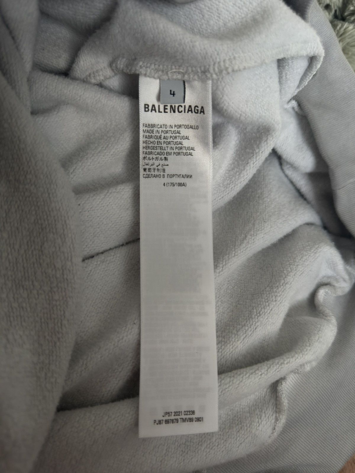 Balenciaga Grey Metal Print Balenciaga Paris Hoodie Size US L / EU 52-54 / 3 - 8 Thumbnail
