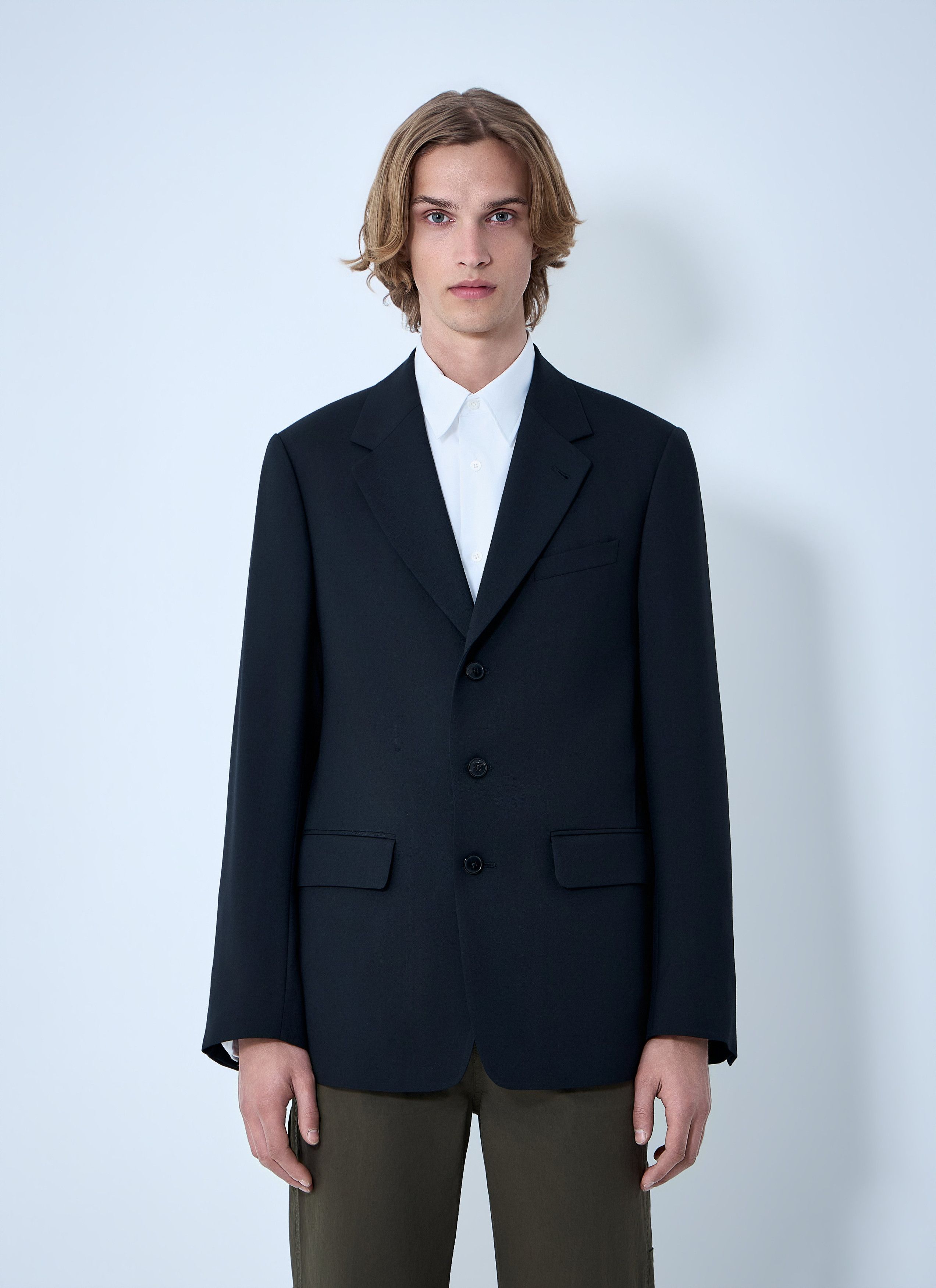 Dries Van Noten Single-Breasted Wool Blazer Size US XL / EU 56 / 4 - 1 Thumbnail