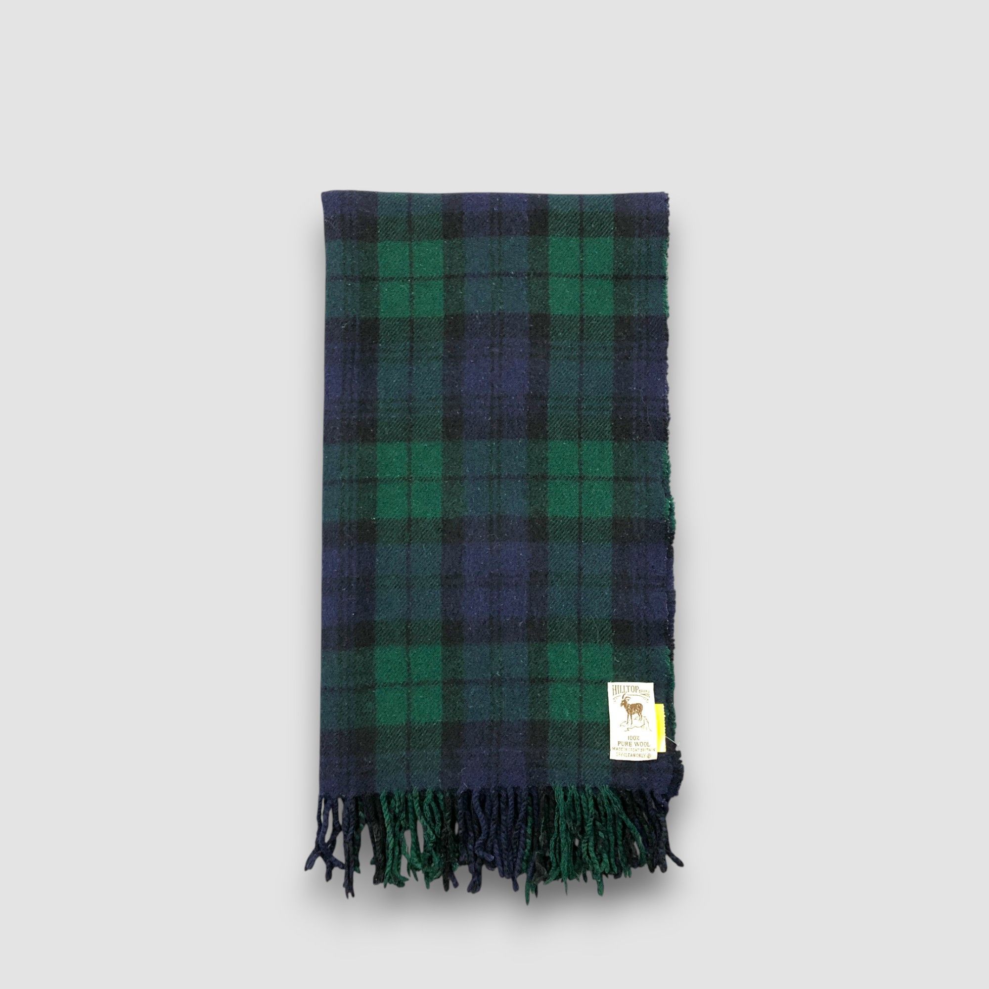 Japanese Brand Vintage Hilltop Scarf Plaid Tartan Check Wool Scarves Size ONE SIZE - 4 Thumbnail