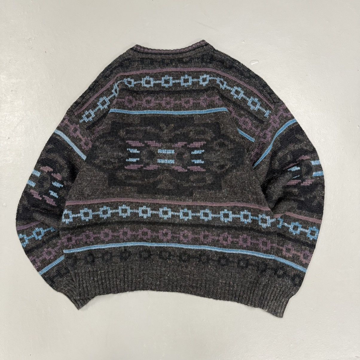 Vintage 90s Pattern Sweater Size US XL / EU 56 / 4 - 3 Thumbnail