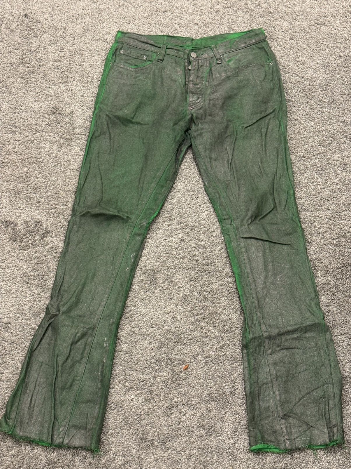 MNML MNML Waxed Green Flare Size US 31 - 1 Thumbnail