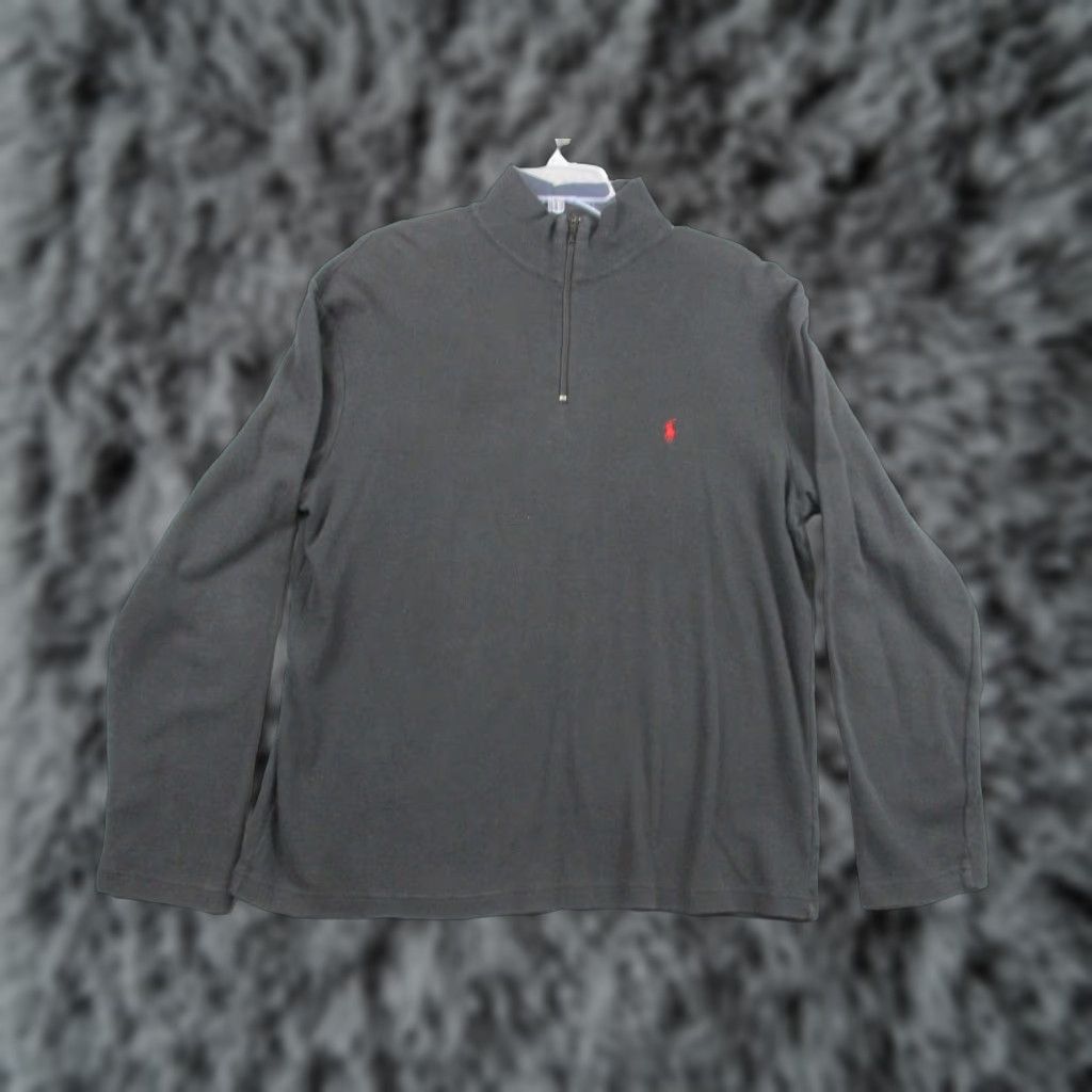 Ralph Lauren Polo Ralph Lauren 1/4 Zip Pullover XL Men Black Cotton Long Sleeve Shirt Size US XL / EU 56 / 4 - 1 Thumbnail