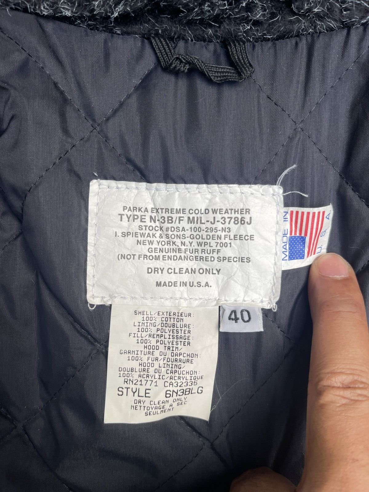 Vintage Spiewak N-3B Parka – Made in USA Military Cold Weather Coat Size US M / EU 48-50 / 2 - 3 Thumbnail