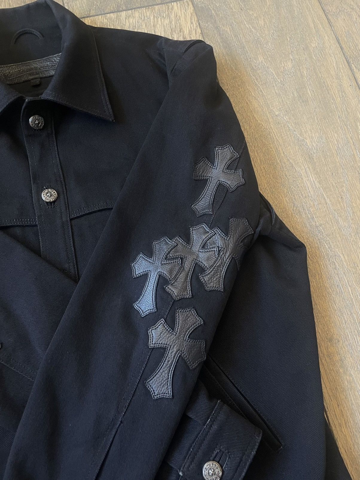 Chrome Hearts Chrome Hearts Cross Patched Western Denim Jacket Size US XL / EU 56 / 4 - 4 Thumbnail