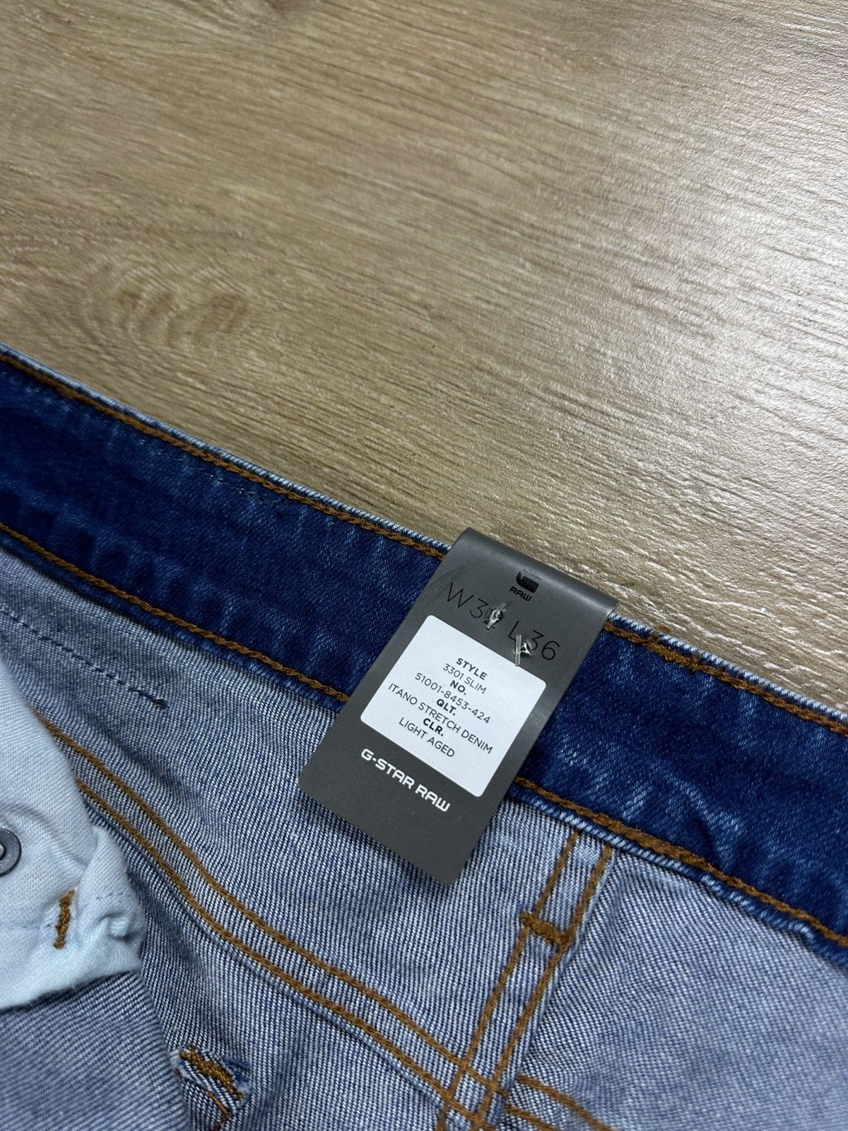 G-Star NEW!!! G-Star Raw 3301 Slim Denim Jeans Size US 32 / EU 48 - 5 Thumbnail