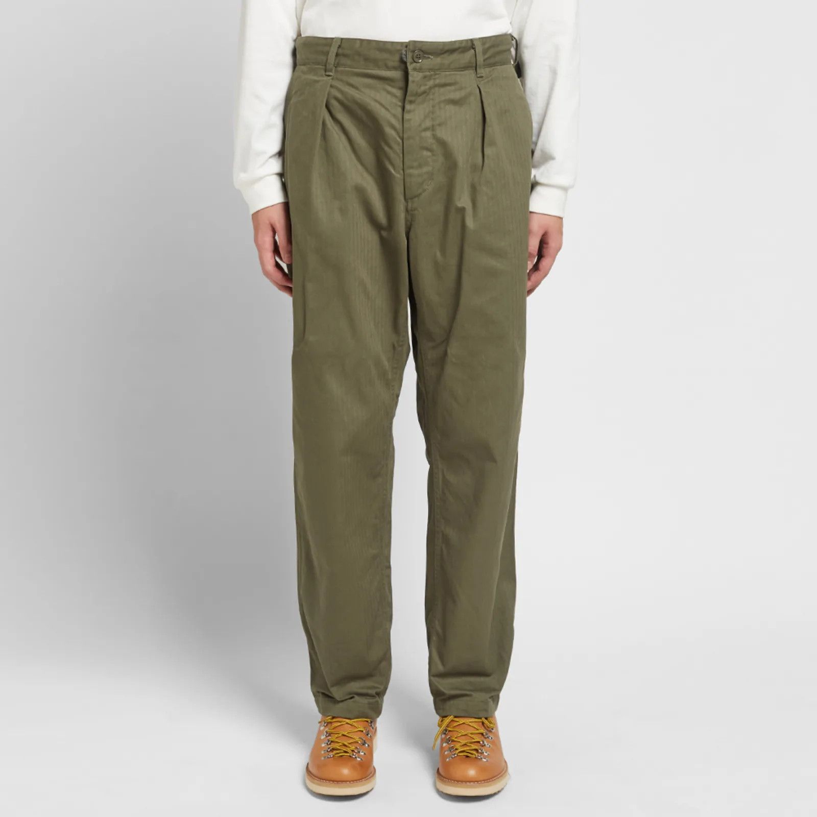 Engineered Garments [S] Herringbone Cotton Ground Pant in Olive (FW19) Size US 32 / EU 48 - 18 Thumbnail
