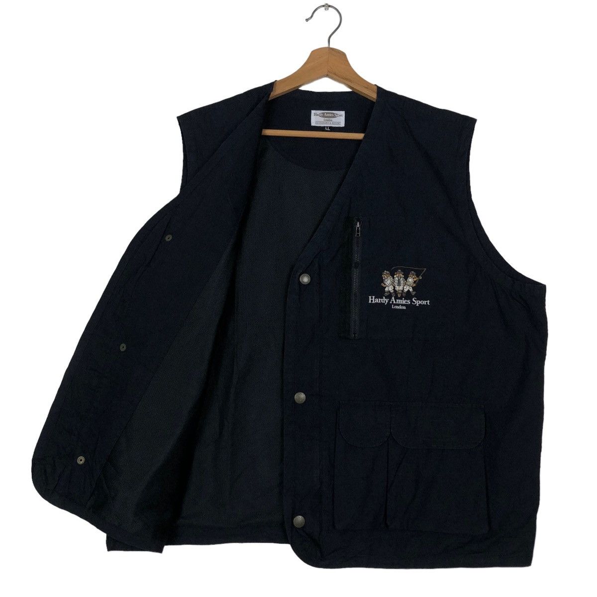 Japanese Brand VINTAGE UTILITY VEST MULTI POCKET HARDY AMIES SPORT CARTOON Size US L / EU 52-54 / 3 - 7 Thumbnail