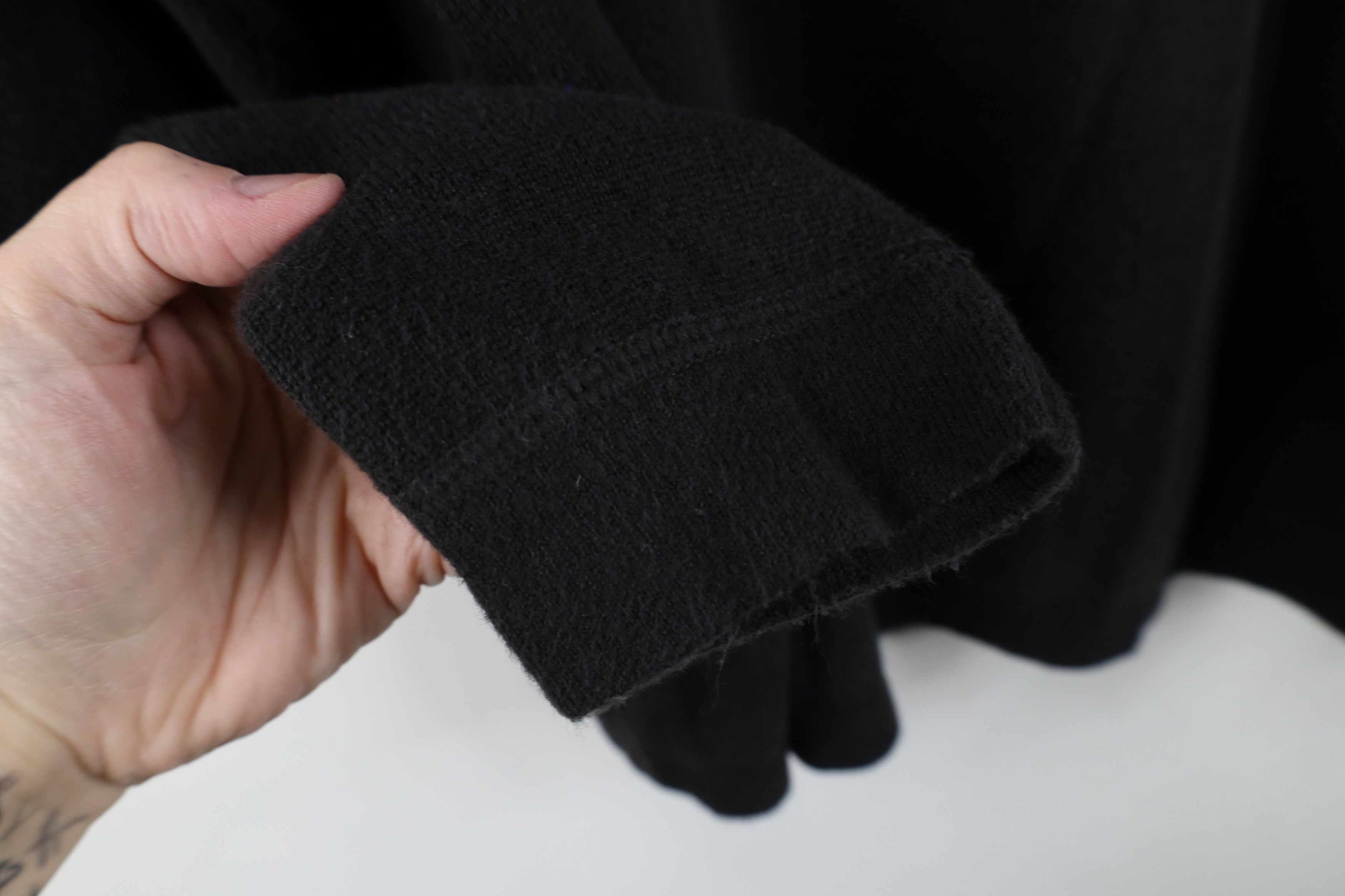 Vintage Vintage 90s Y2K Streetwear Fit Cotton Knit Sweater Black Size US XL / EU 56 / 4 - 6 Thumbnail