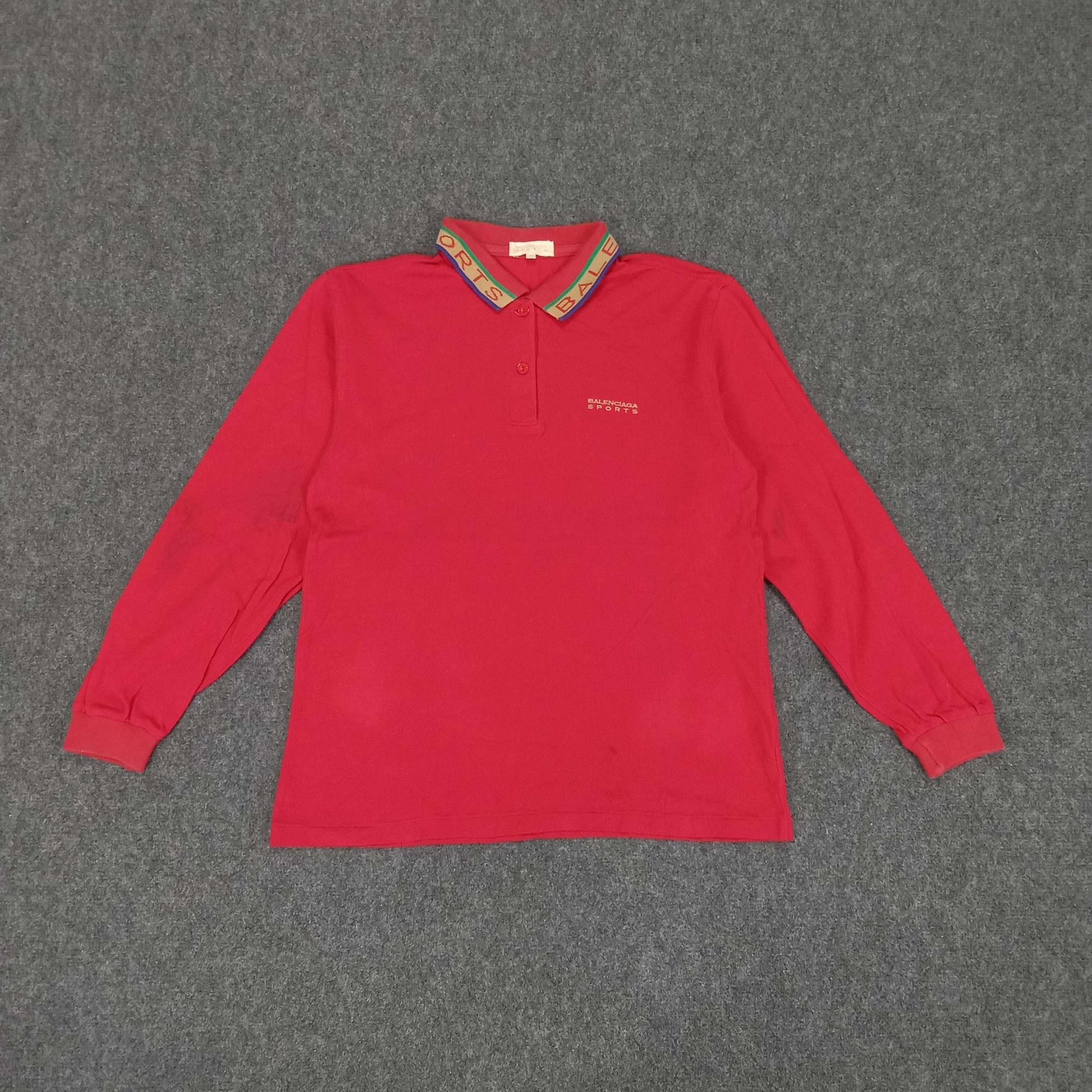 Balenciaga Sport Luxury Brand Long Sleeve Polos