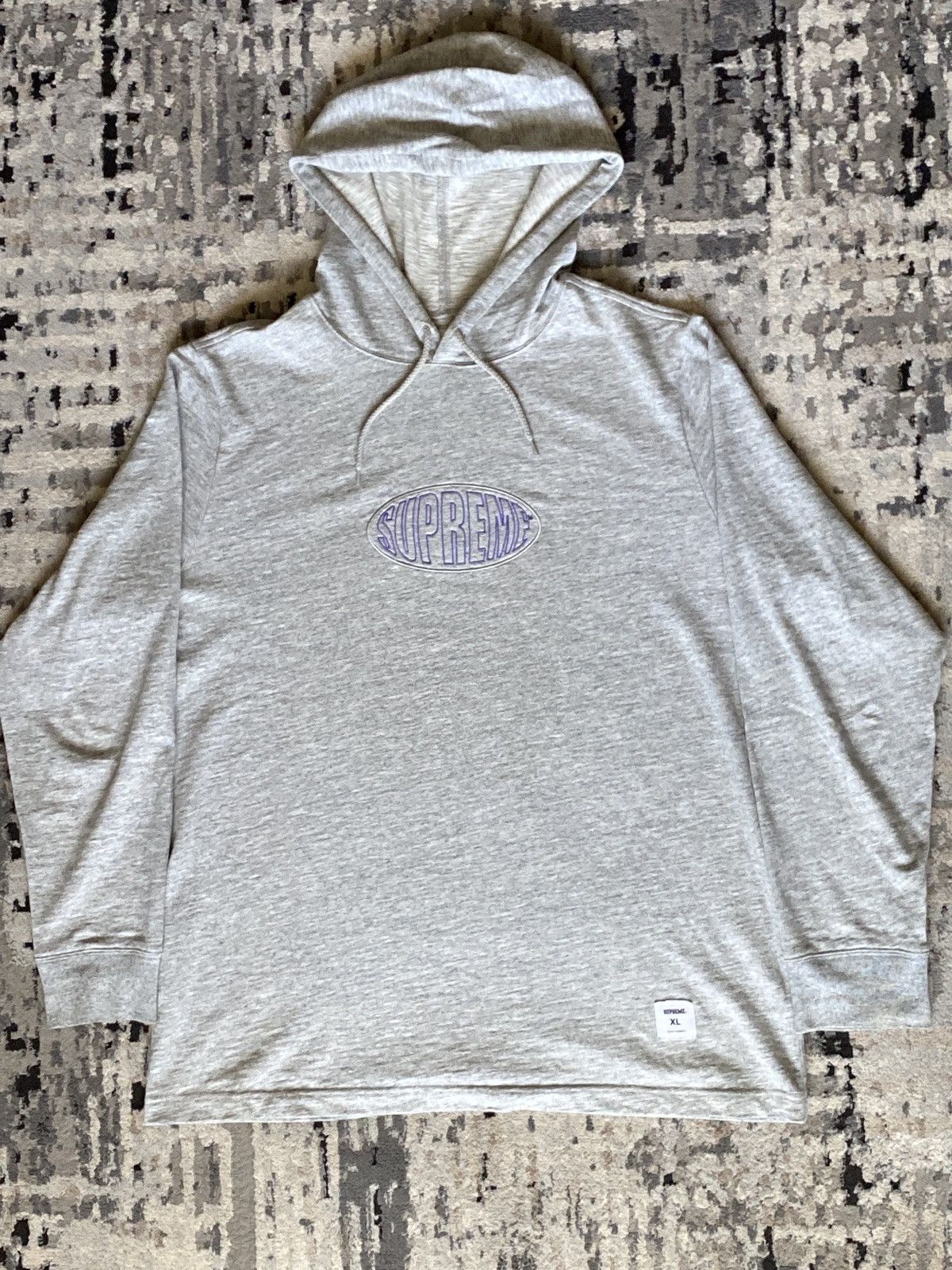 Supreme VNDS SUPREME WARP HOODED LONG SLEEVE TOP • GREY • XL • SS17 Size US XL / EU 56 / 4 - 1 Thumbnail