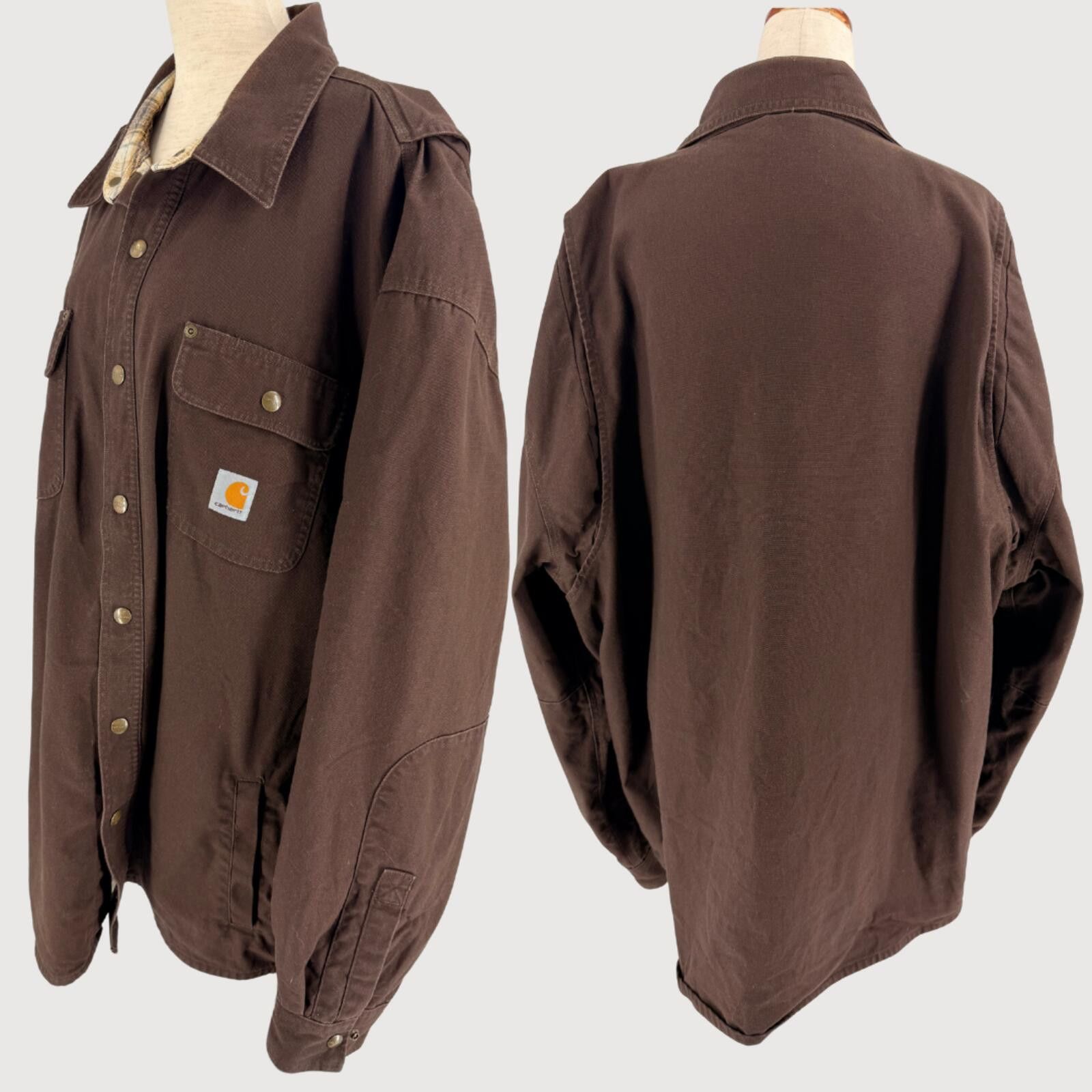 Carhartt Carhartt Flannel Lined Canvas Chore Jacket 2XL Size US XXL / EU 58 / 5 - 3 Thumbnail