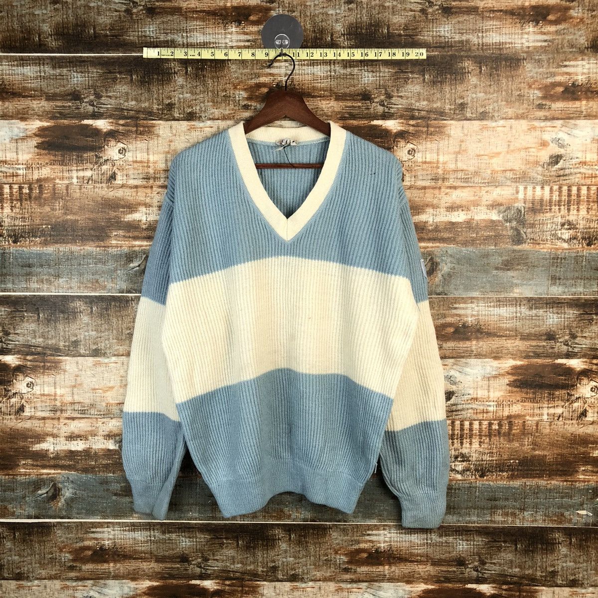 Vintage DL Porto Bellos Blue White Knitwear #C610 Size US L / EU 52-54 / 3 - 1 Thumbnail