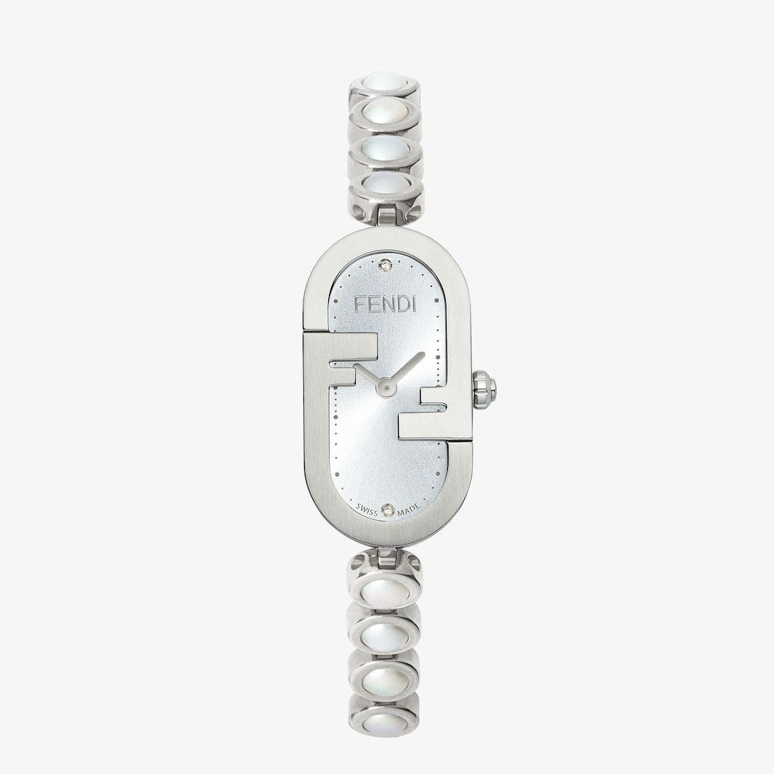 Fendi o1s1wg111224 Size: OS / O’Lock Vertical Watch in Silver Size ONE SIZE - 1 Thumbnail