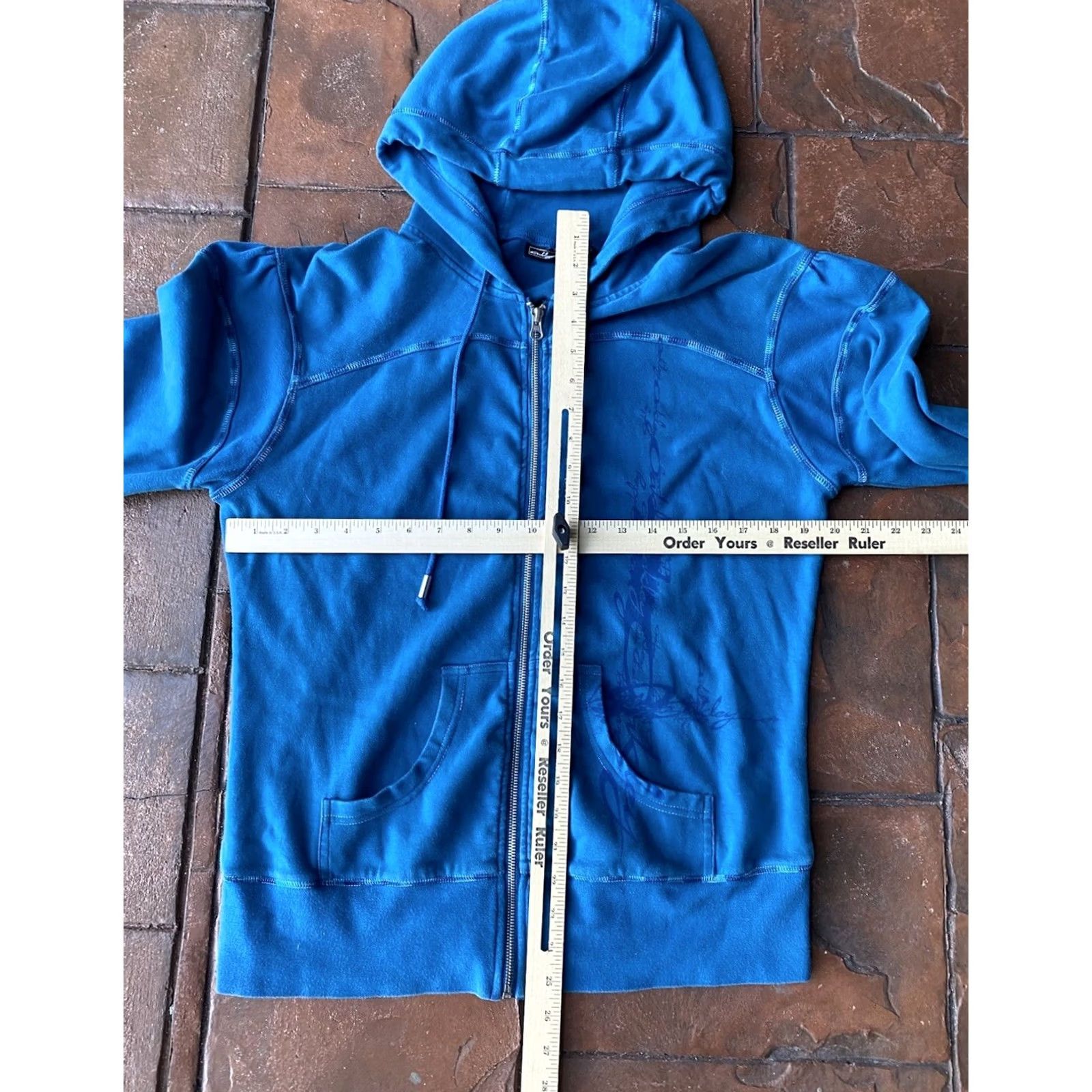 Oakley VINTAGE Oakley Grunge Style Zip Up Hoodie XL Unisex Adults Blue Crew Neck Full Zip Embroidered Graphic Print Size US XL / EU 56 / 4 - 6 Thumbnail